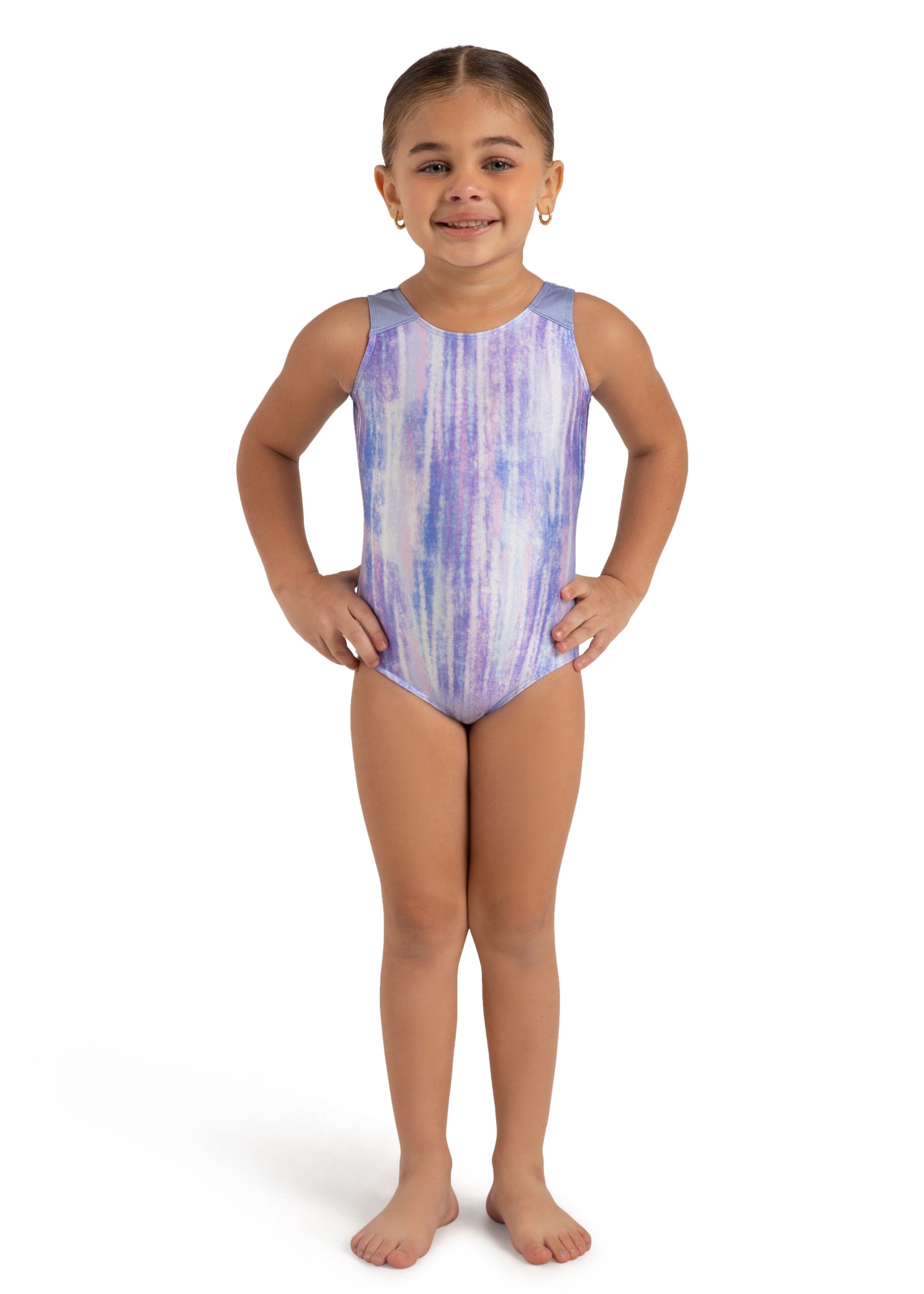 Aquatic Leotard Tie Dye Peri front view
