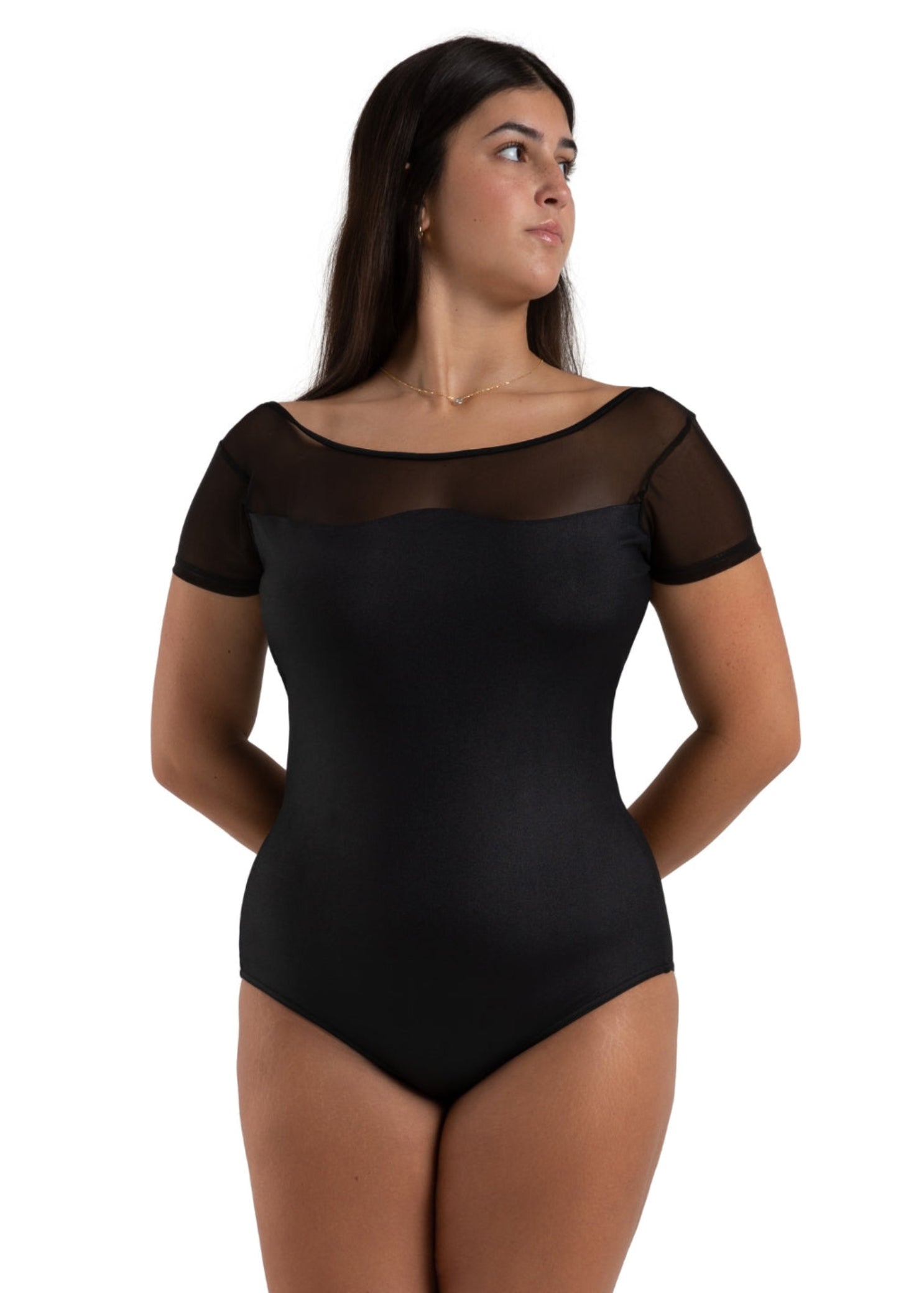 Chryssa Leotard Black front view