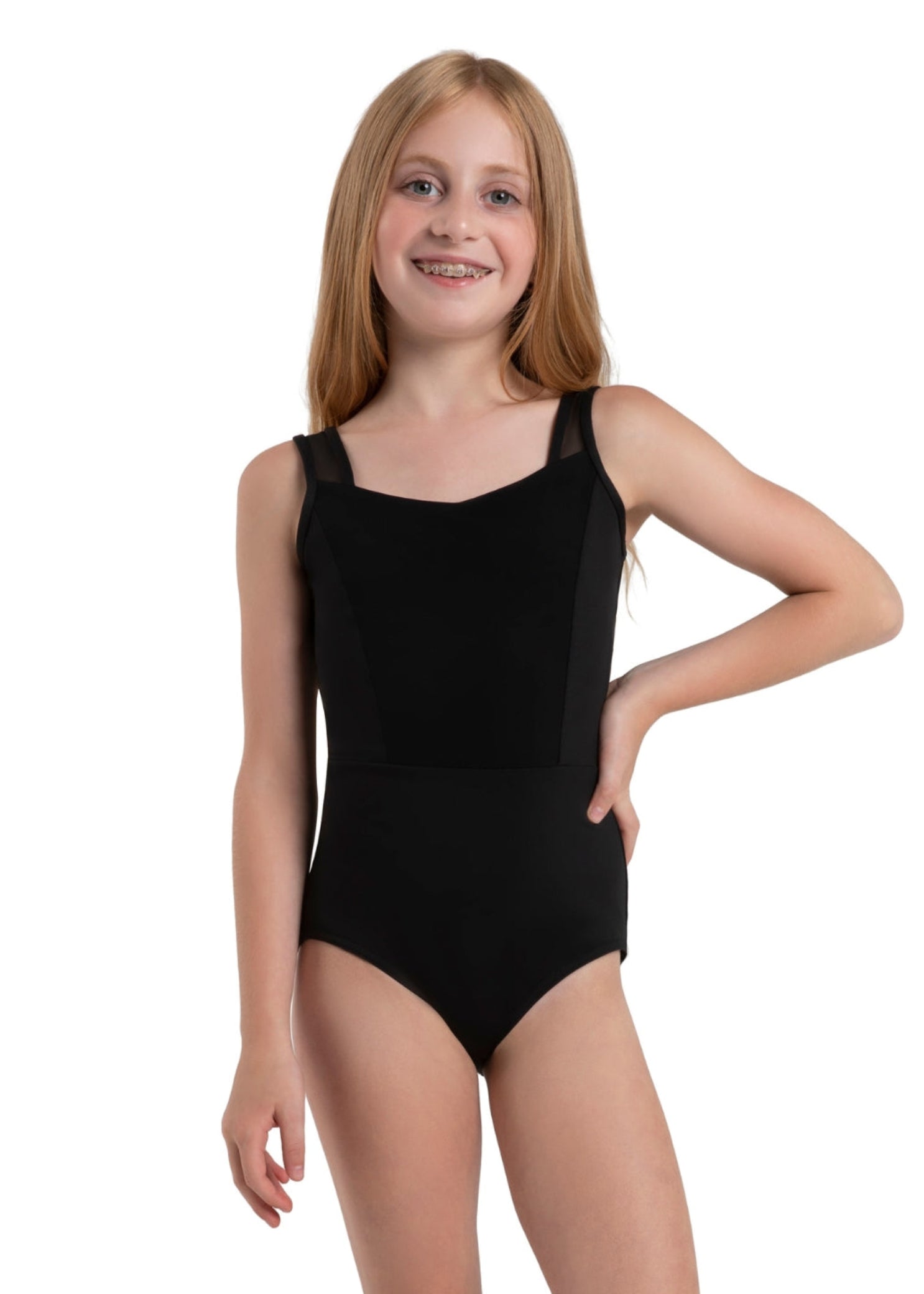 Lapis Leotard Black front view