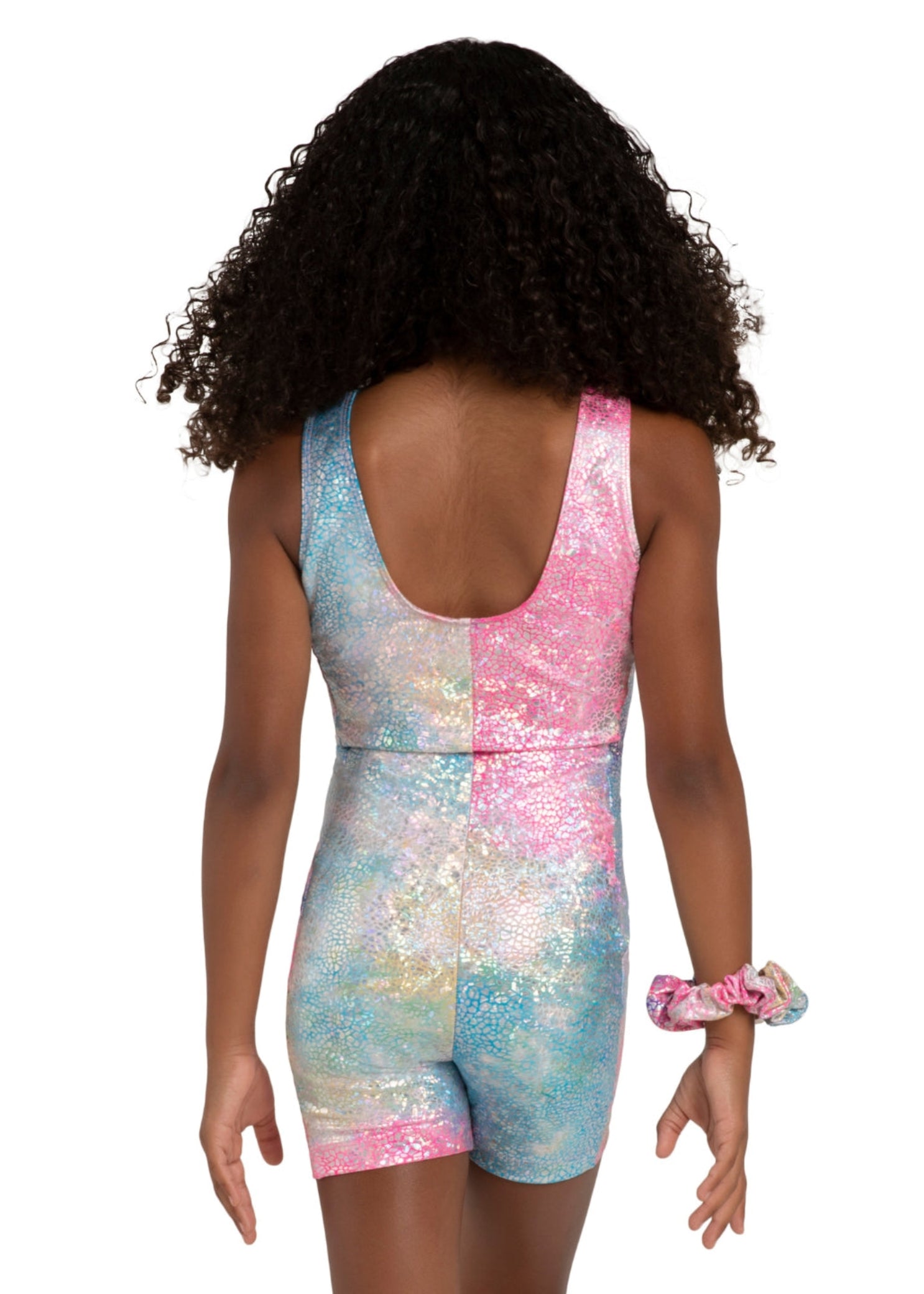 Sparkle Biketard Pink Unicorn Sparkle back view