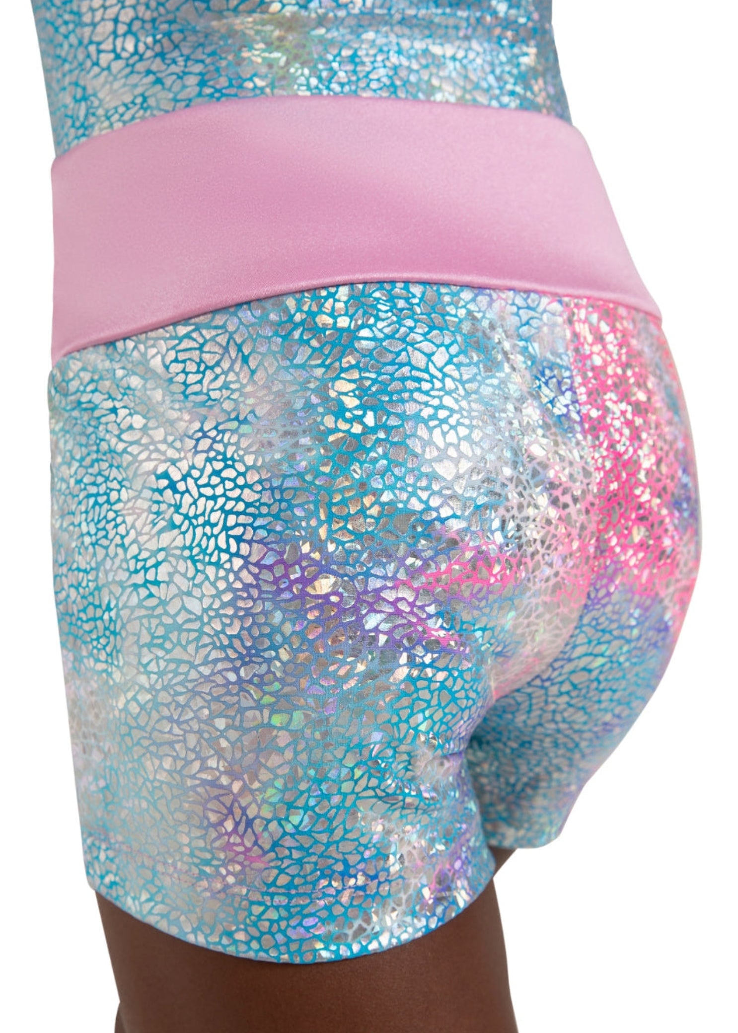 Shimmer Short Pink Unicorn Sparkle back view