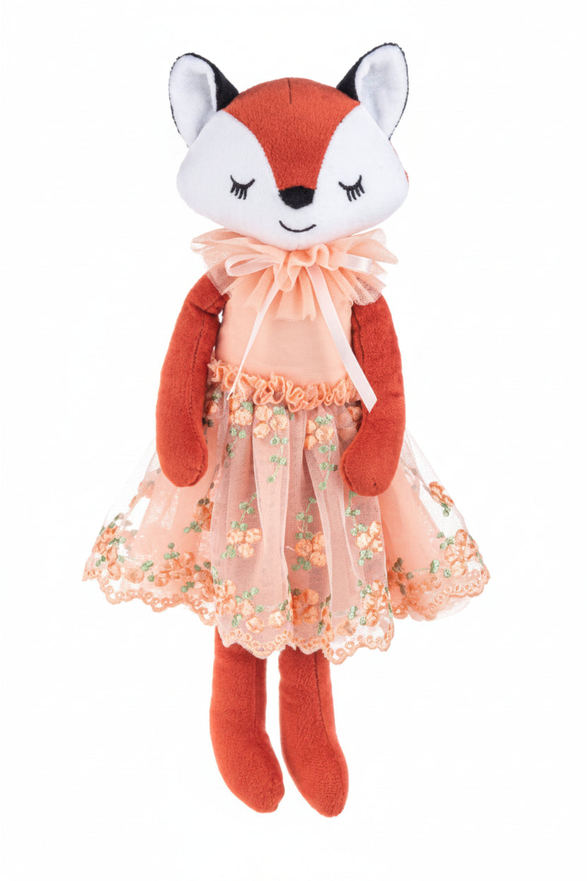 15" Blossom & Bows Woodland Fox front view