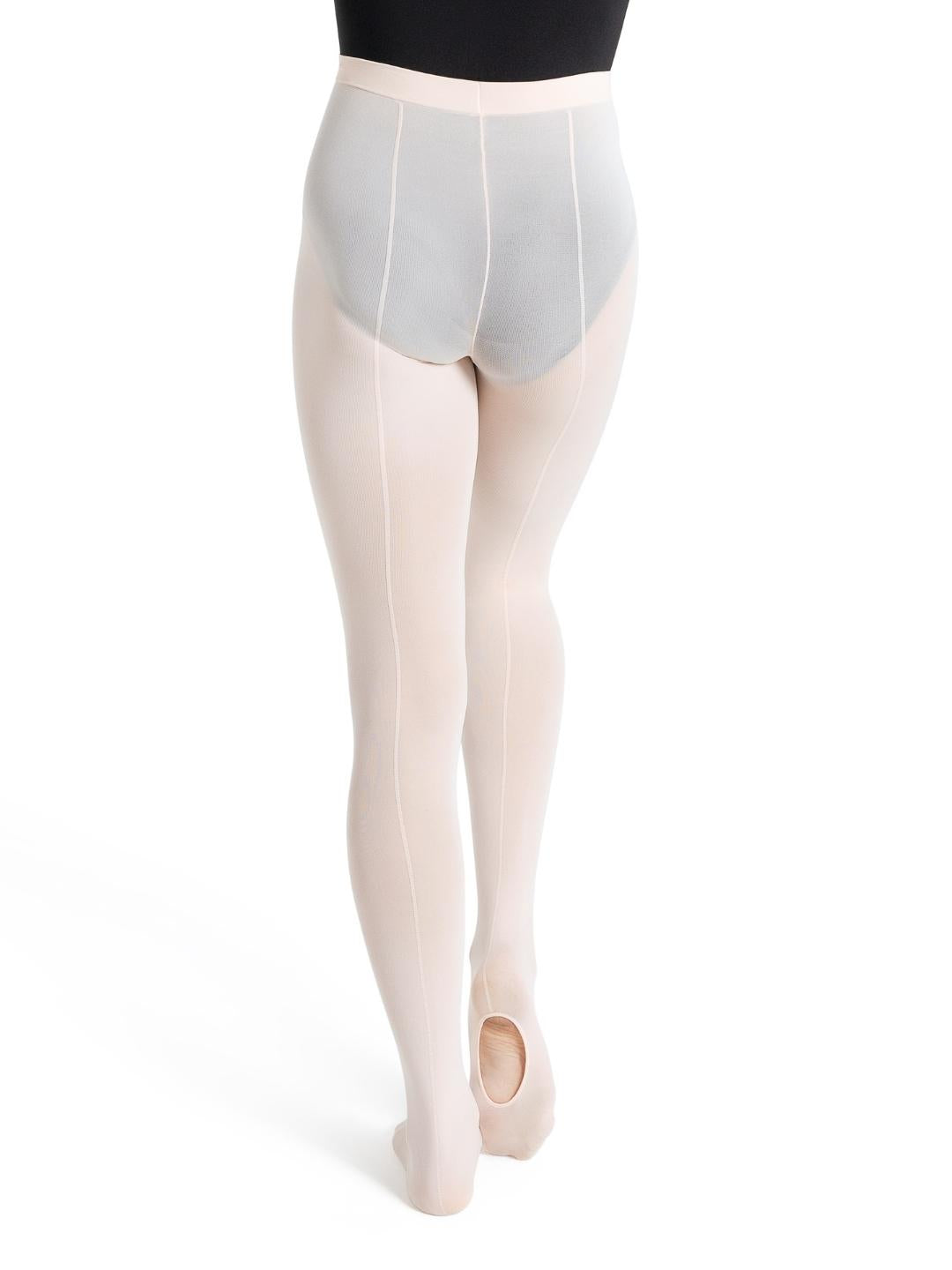 Back Seamed Transition Tight Ballet Pink back view