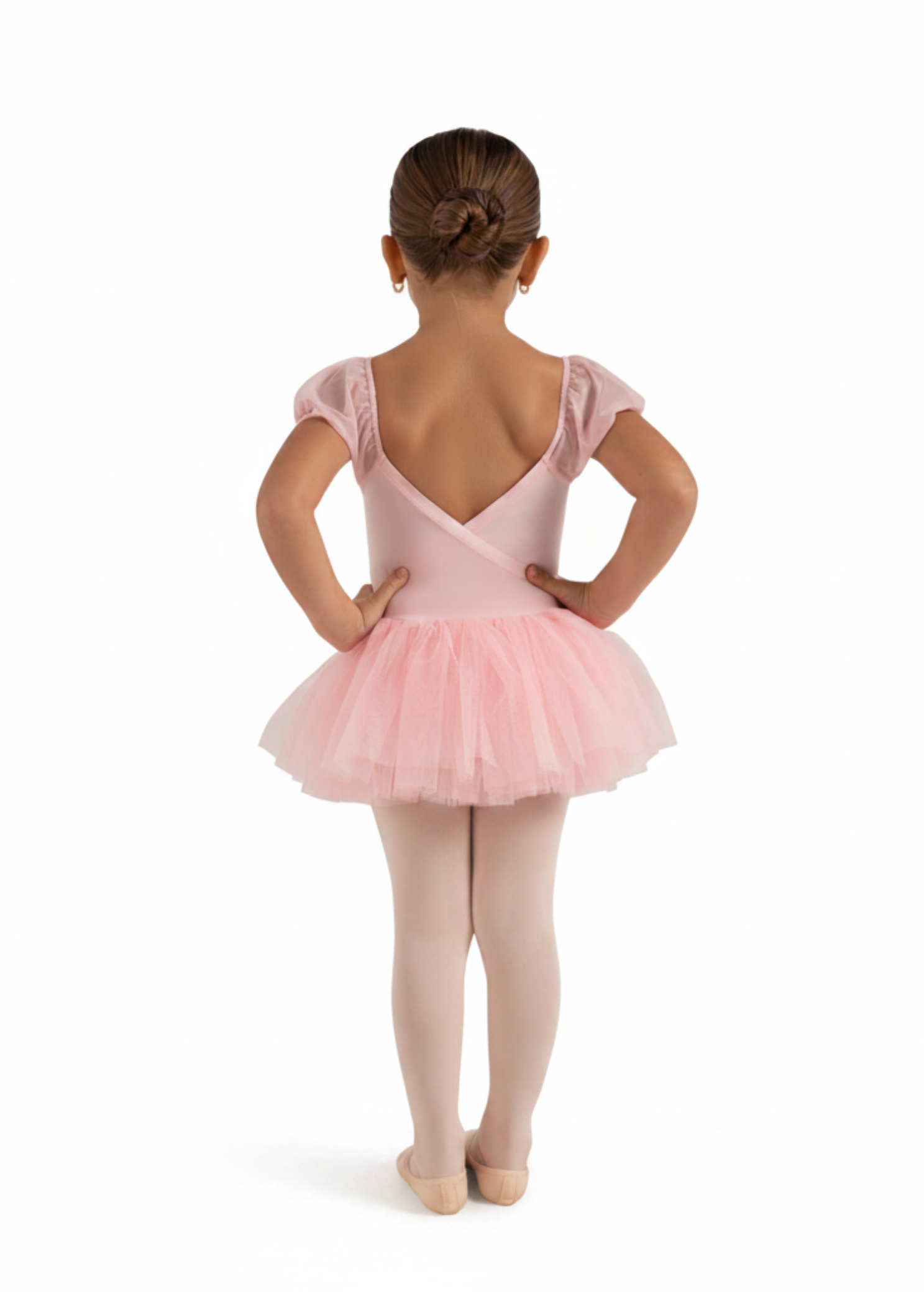 Heavenly Short Sleeve Tutu Dress Pink back view
