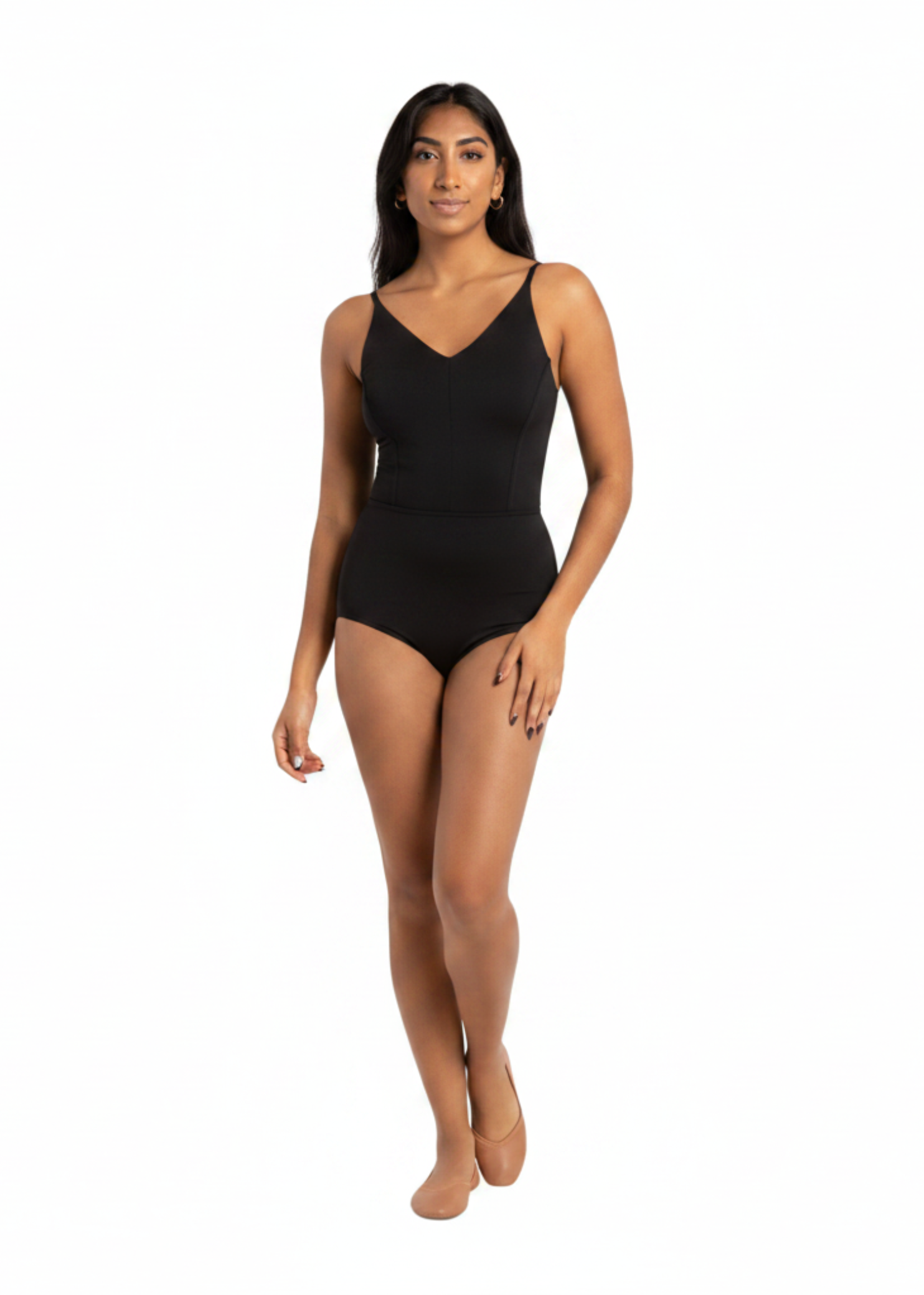 Amore Camisole Leotard Black front view