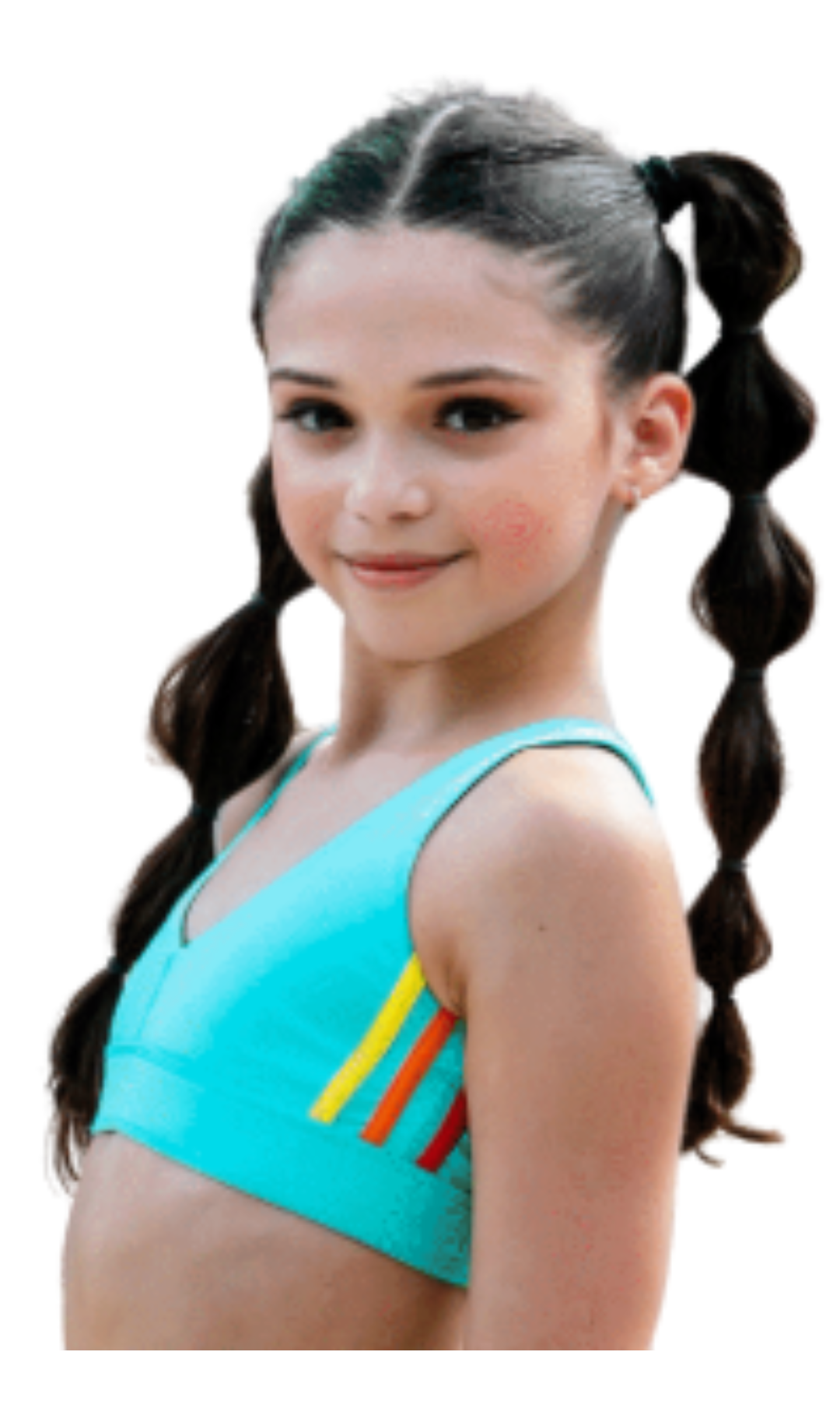 Lily Top pool blue/multi front view