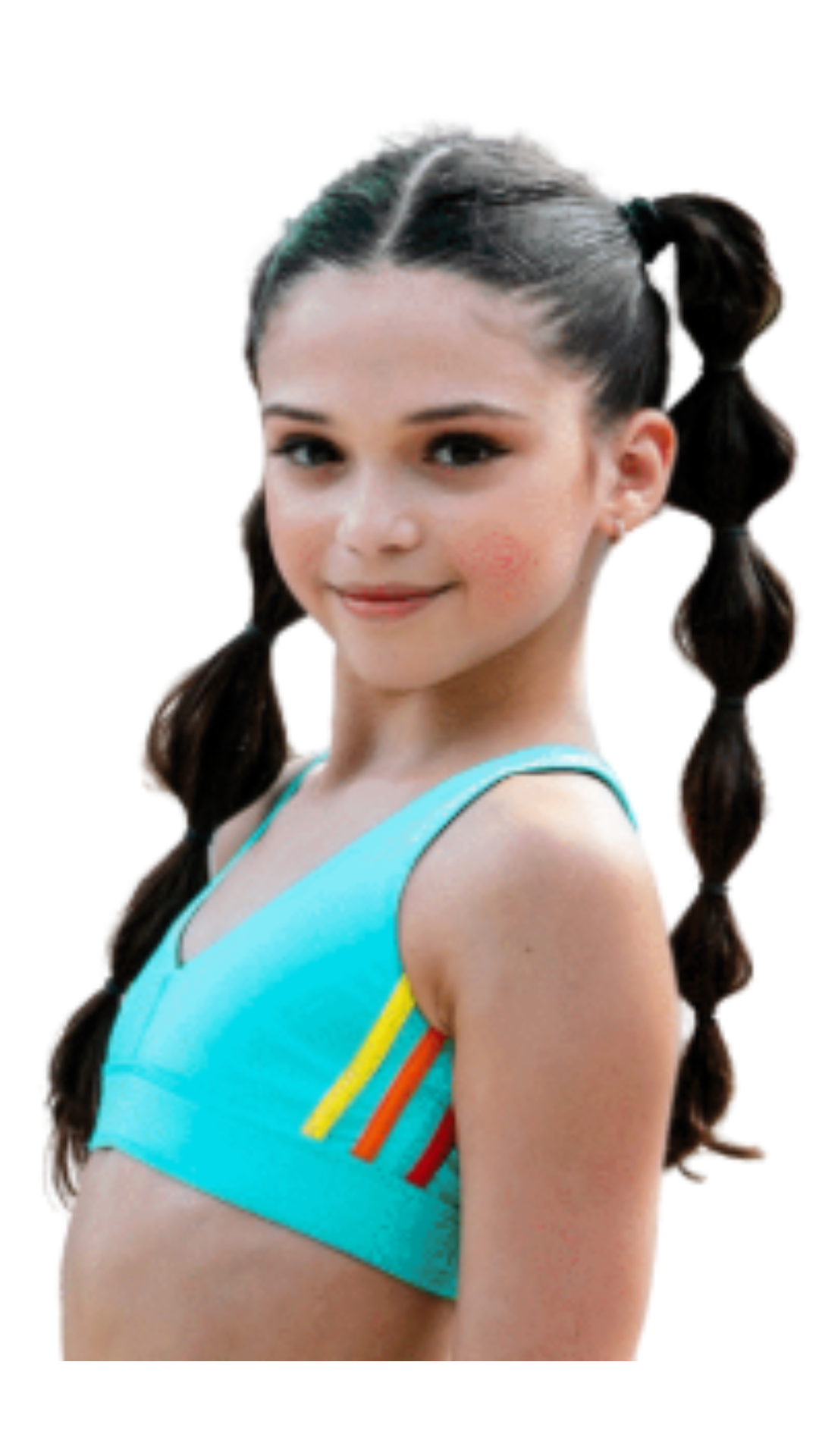 Lily Top pool blue/multi front view