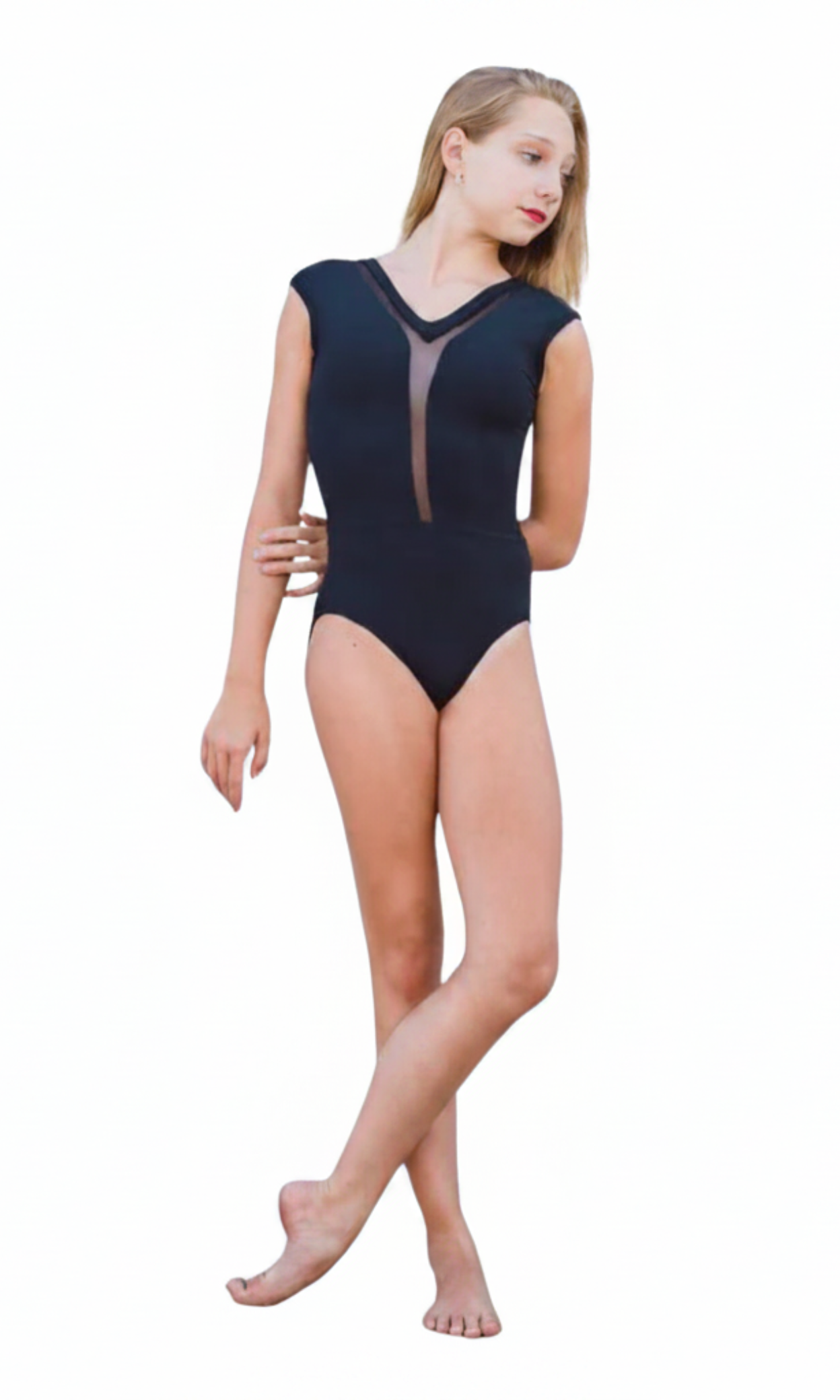 Abigail Leotard Black front view