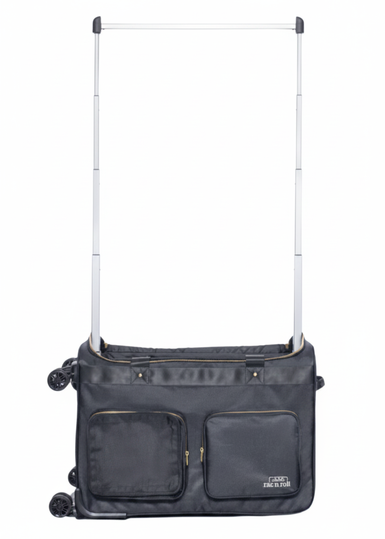 Medium Duffel with Built In Rack Black rack extended view