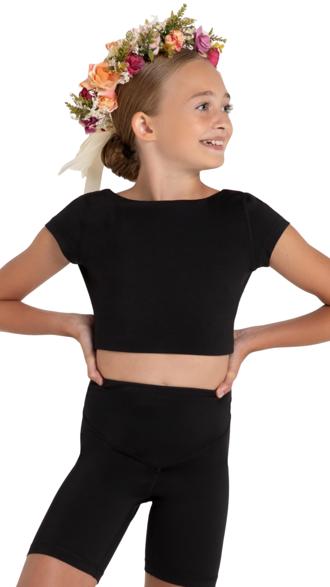 Buttercup Bike Short Black front view