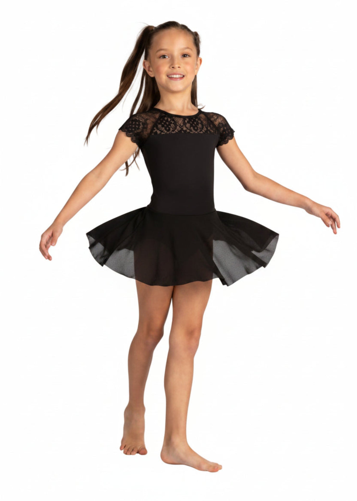 Audrienne Dress Black front view