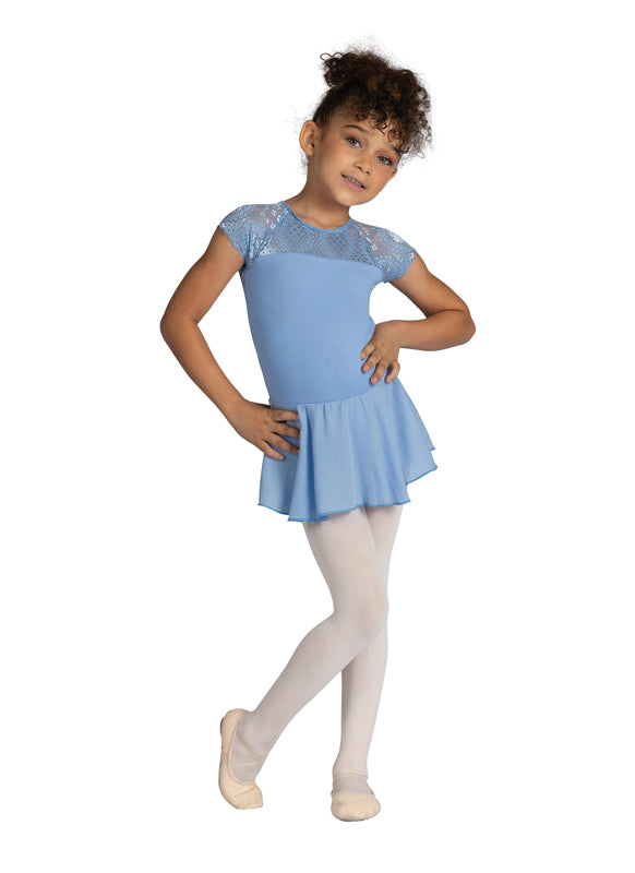 Audrienne Dress Cornflower Blue front view