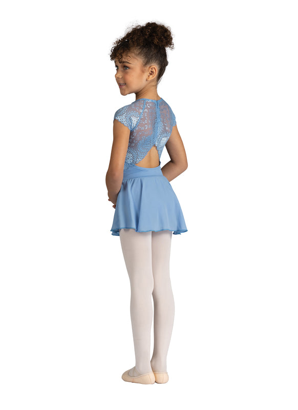 Audrienne Dress Cornflower Blue back view