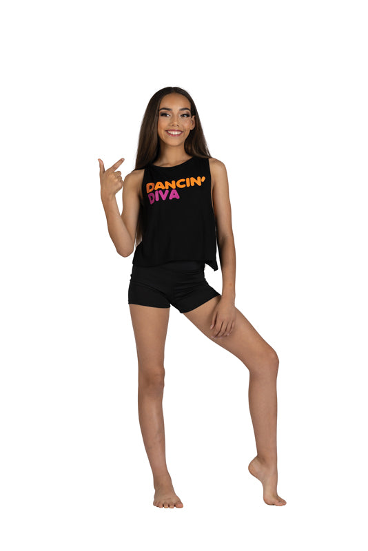 Dancin Diva Tee Black front view