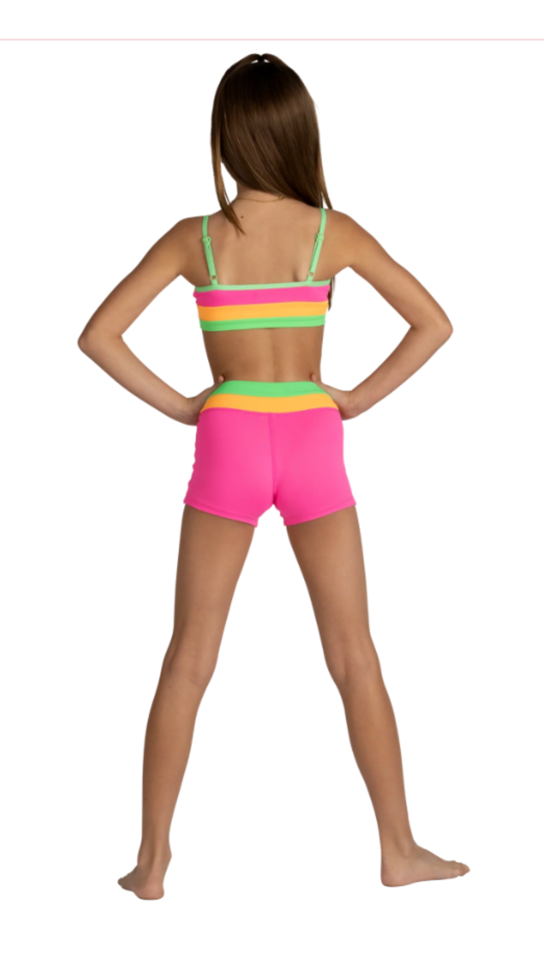 Triple Threat Top Neon Dream back view