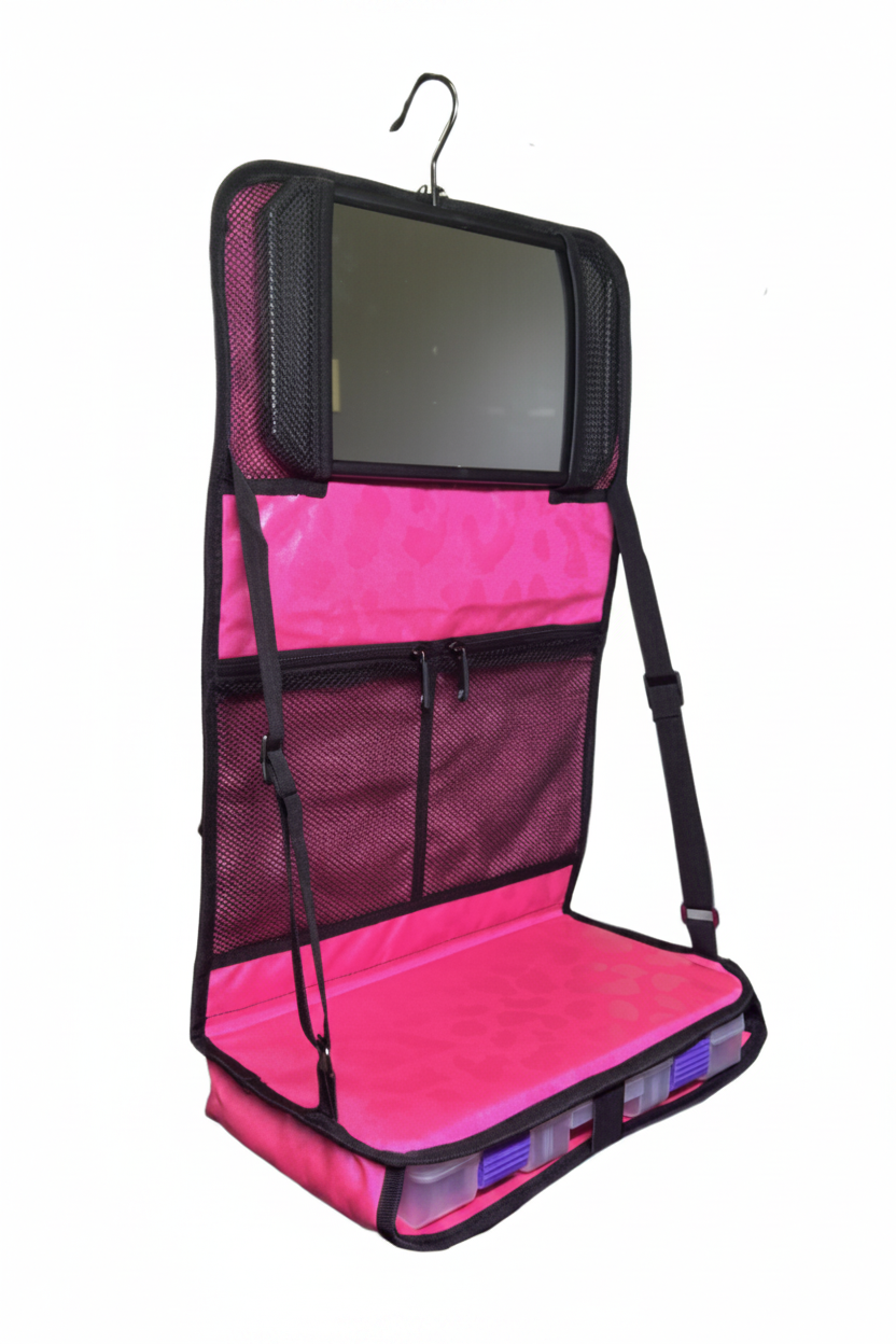 Attitude Hanging Accessory Case Leopard Pink front view
