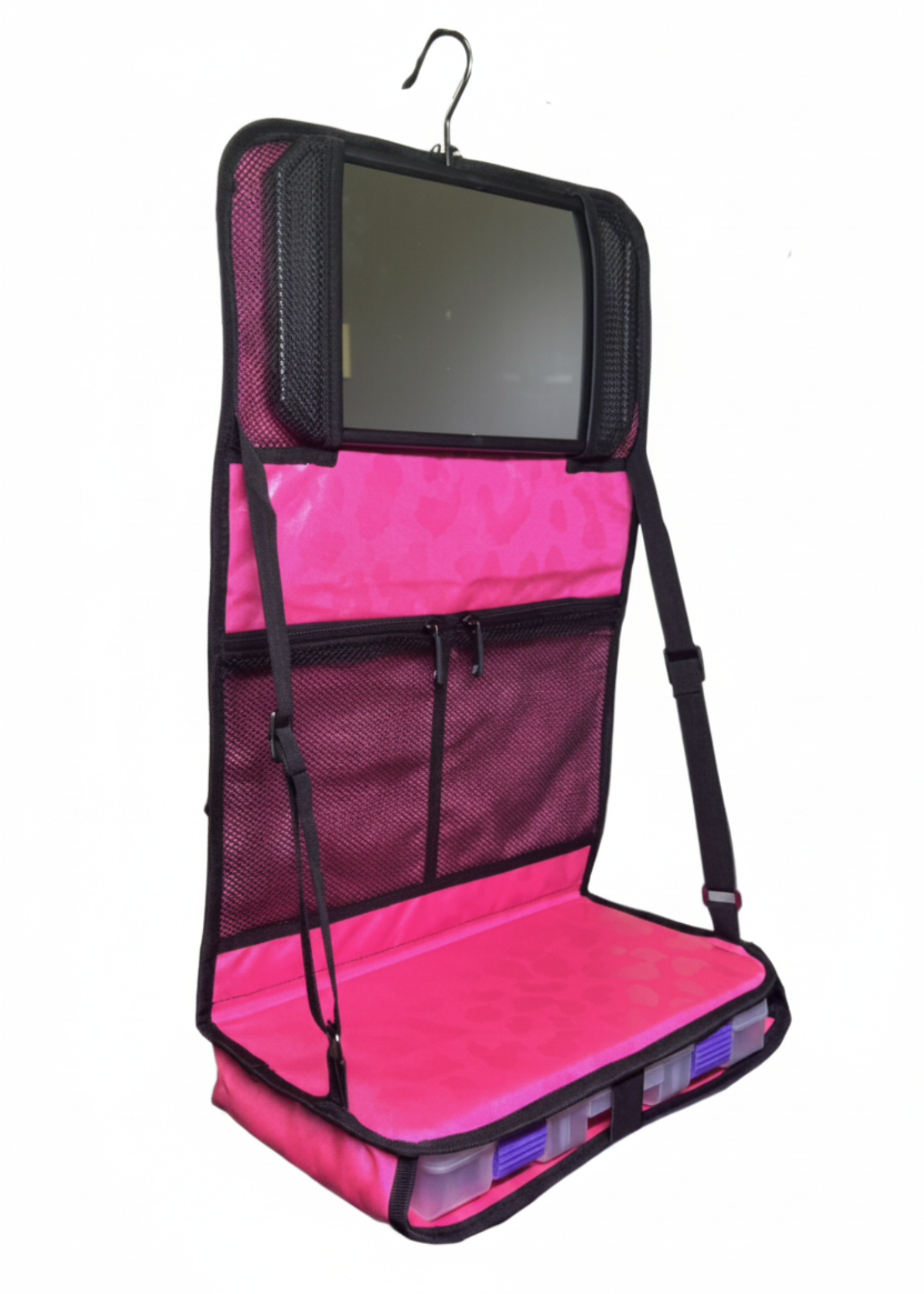 Attitude Hanging Accessory Case Leopard Pink front view