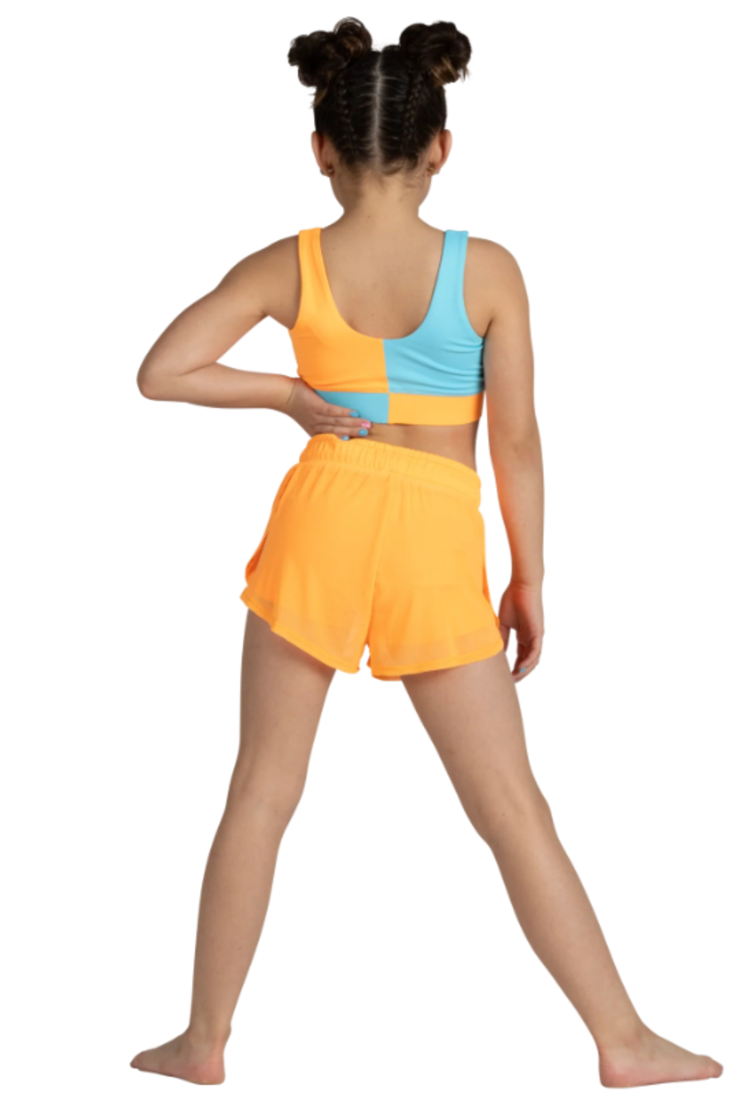 Breezy Flow Short Orange Pop back view