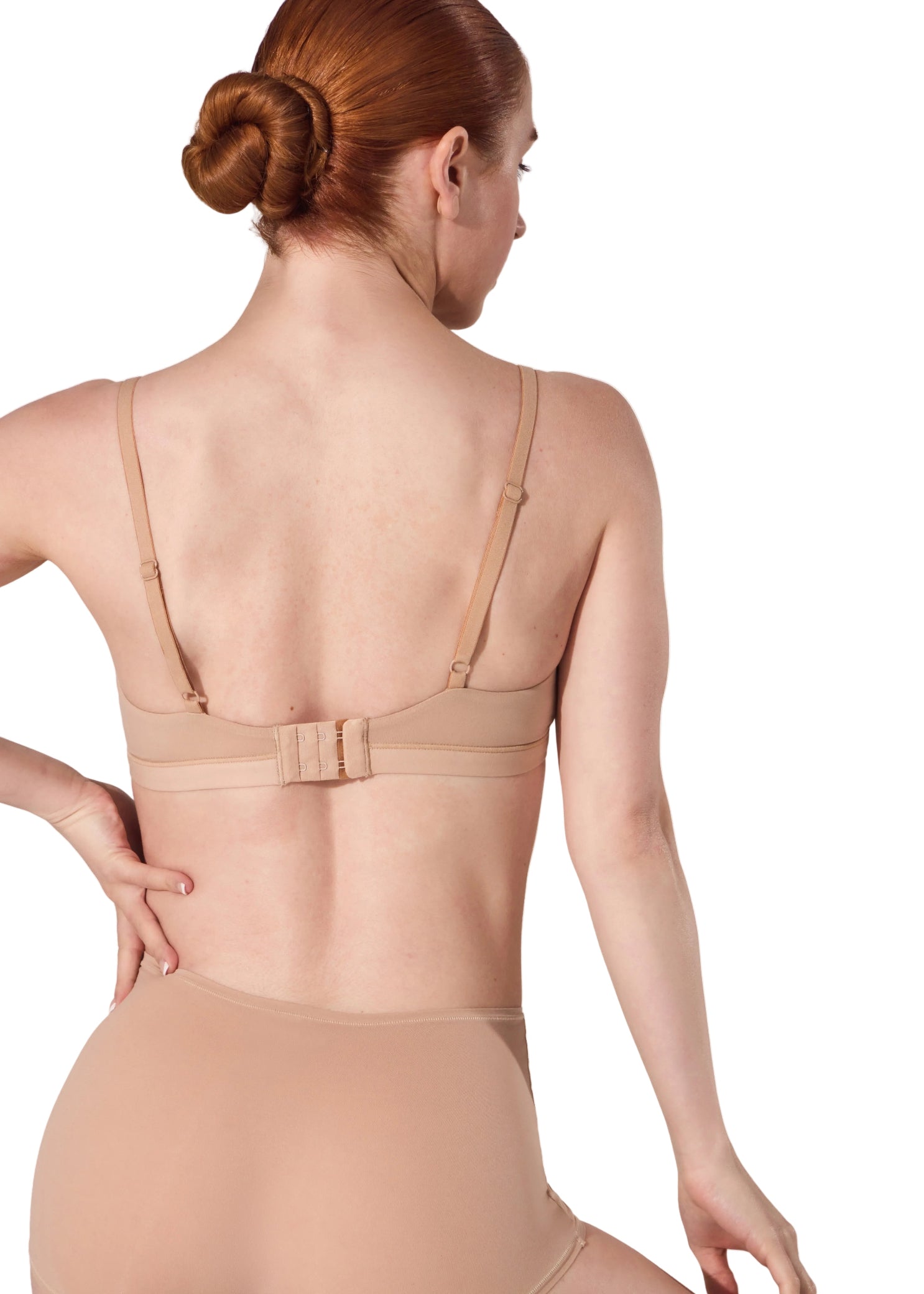 Surplice Font Bralette Nude back view