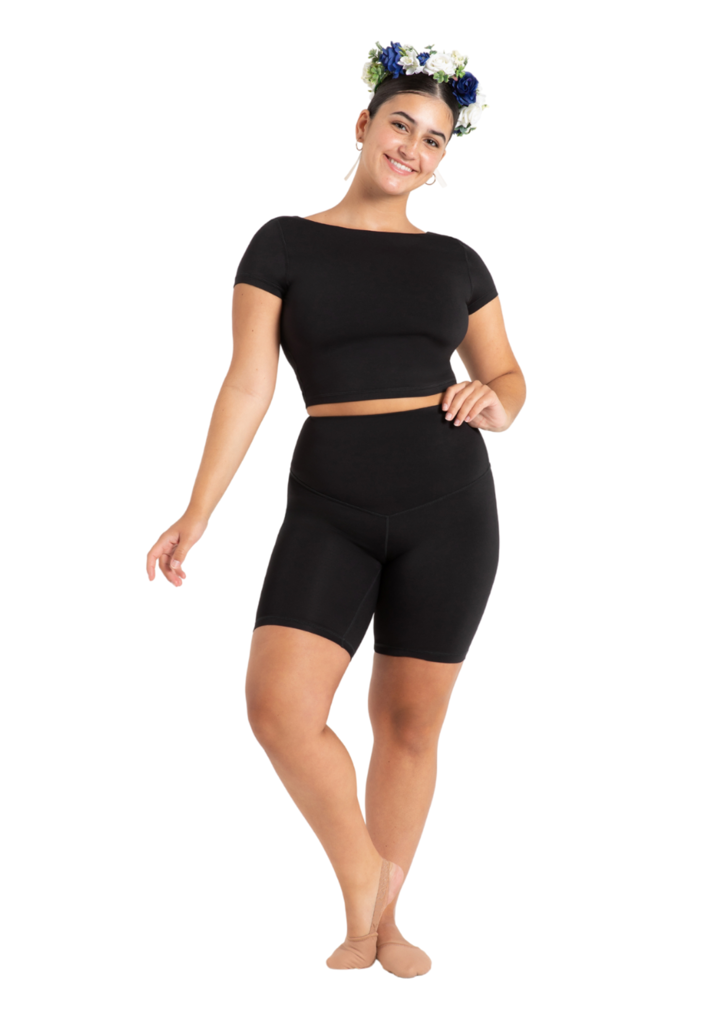 Buttercup Bike Short Black front view