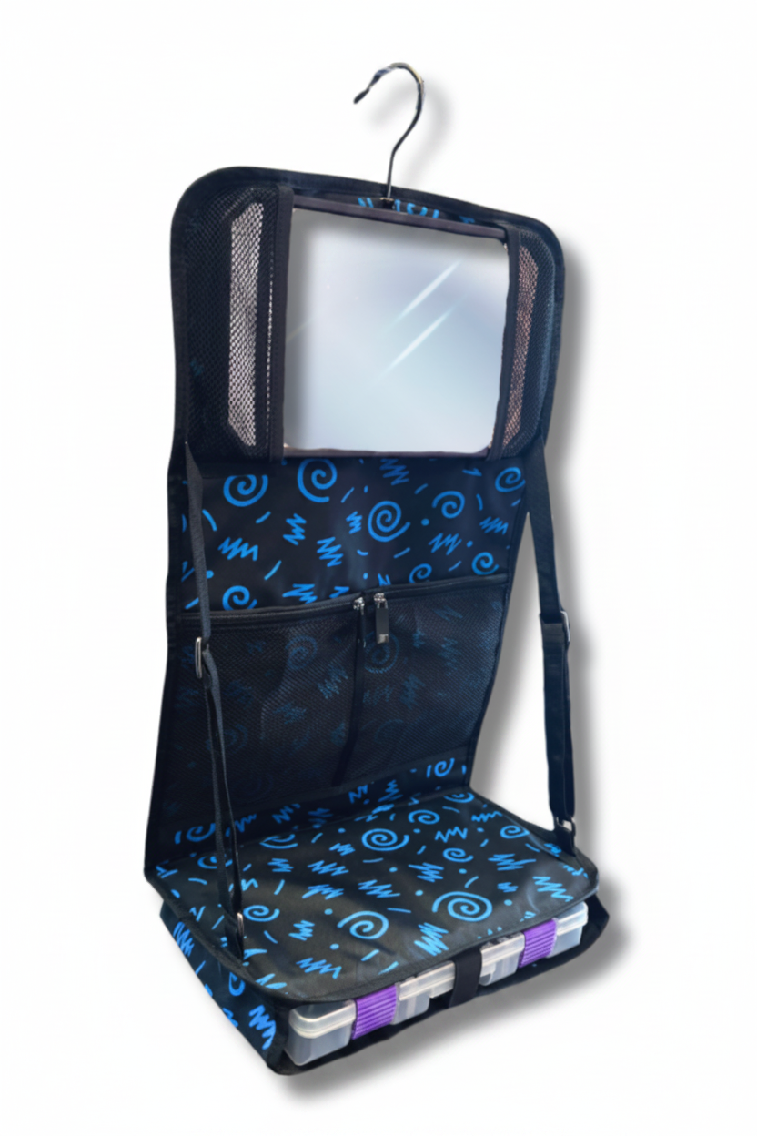 Attitude Hanging Accessory Case Confetti Blue front view