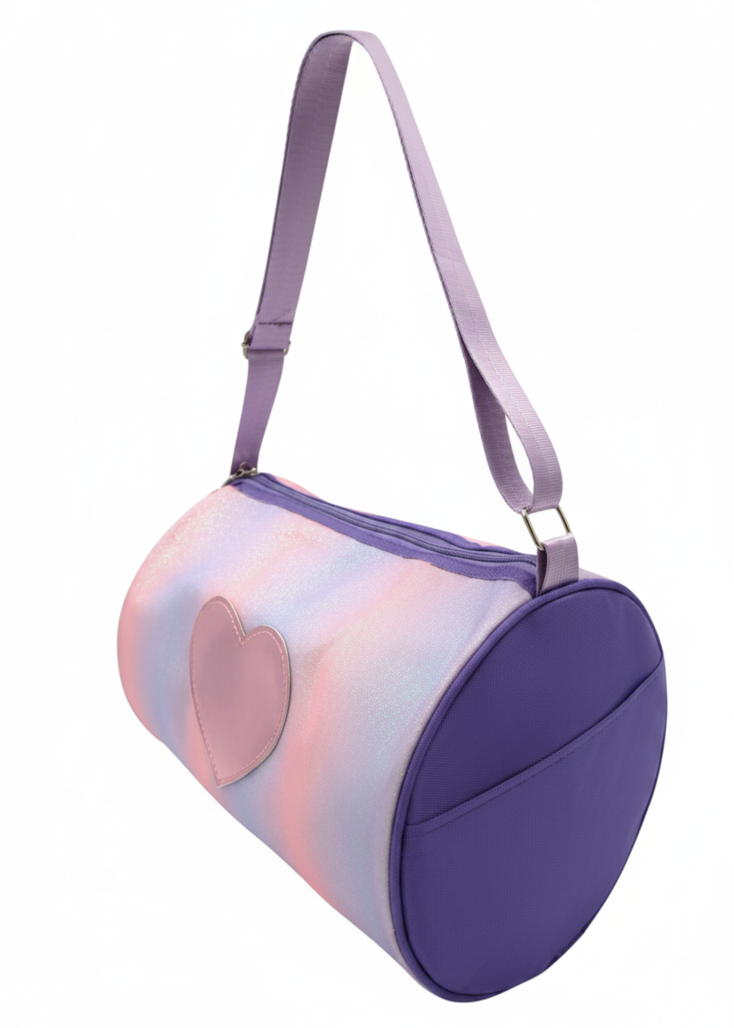 Sparkle Duffel Bag Lavender side view