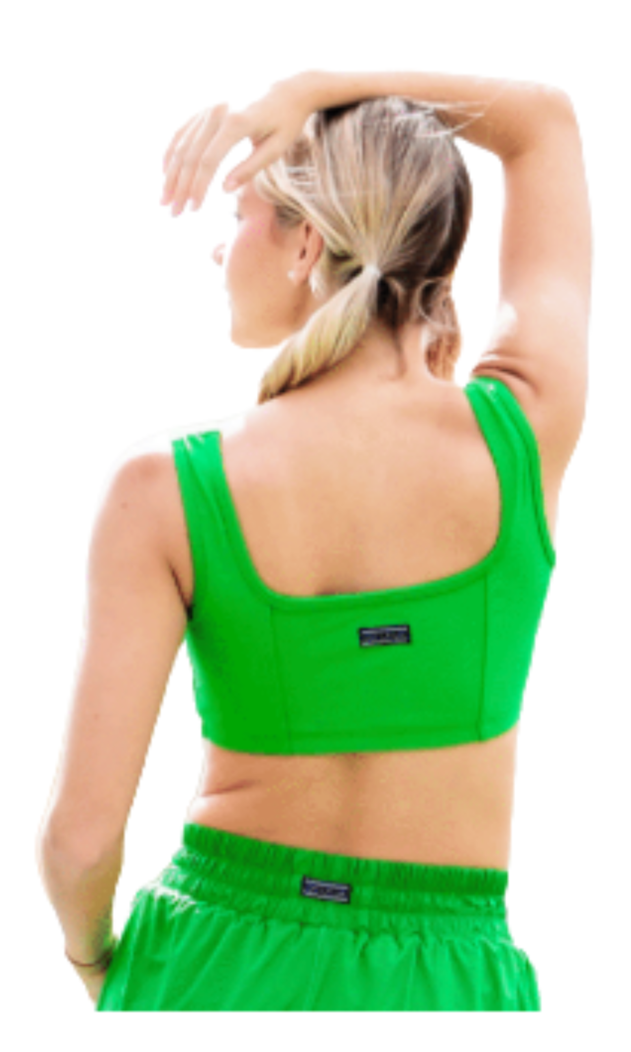 Advantage Top Green Bee/White back view