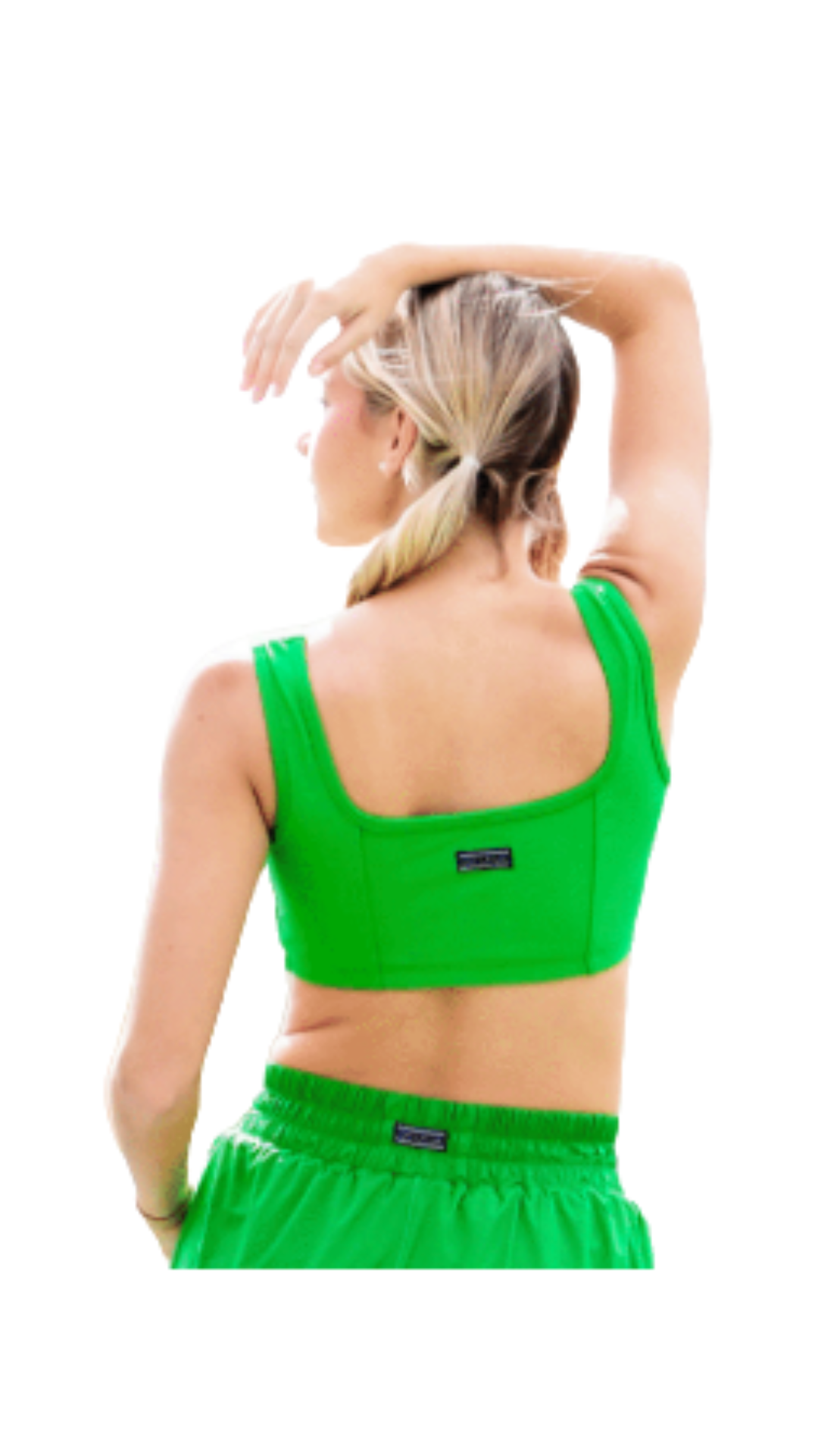 Advantage Top Green Bee/White back view