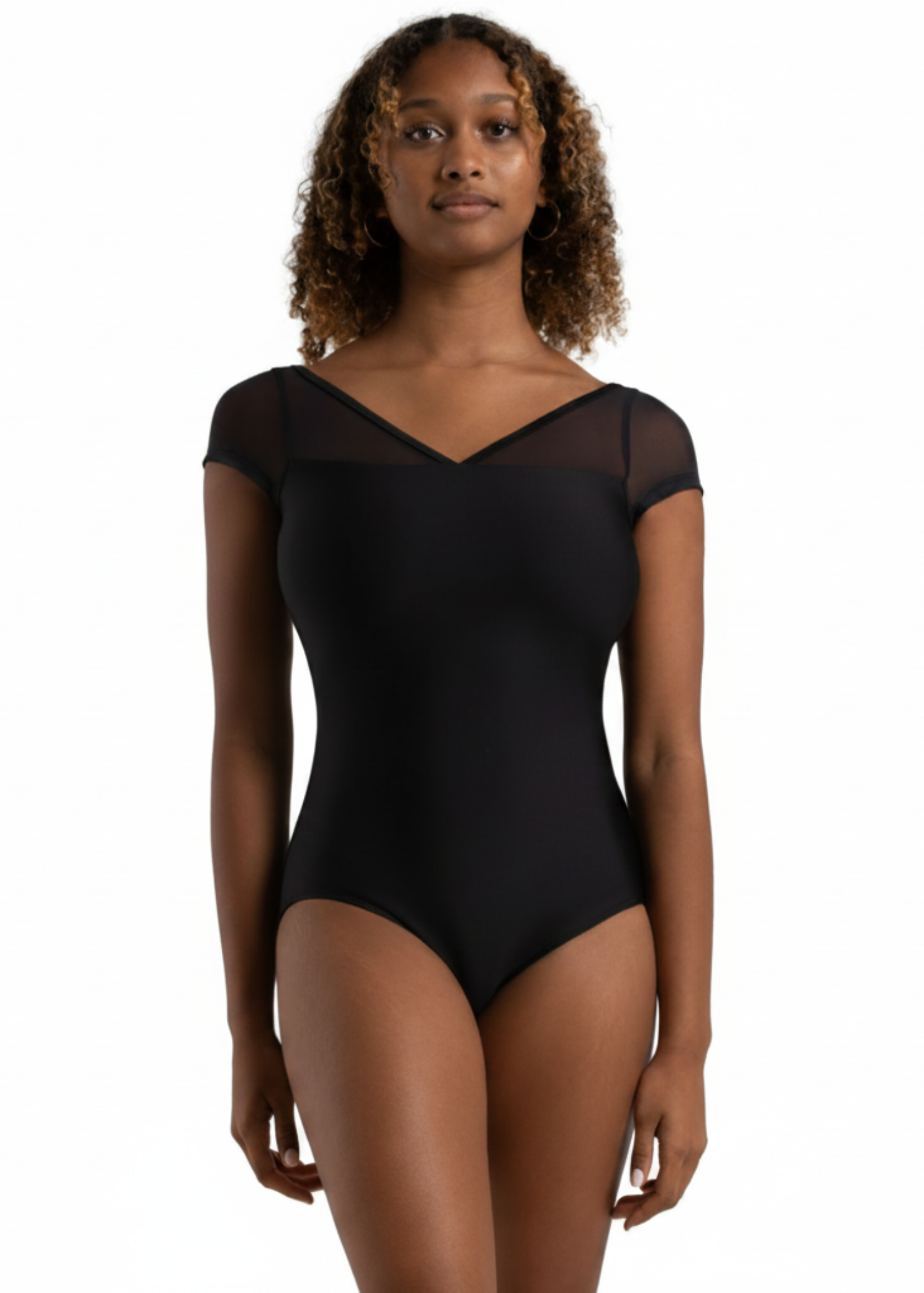 Coral Leotard Black front view