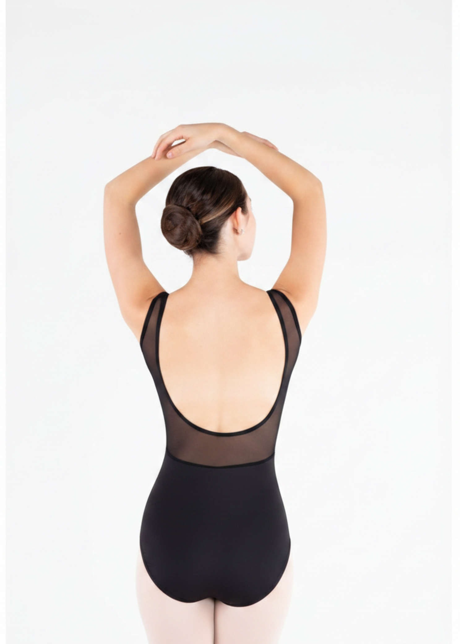 Silhouette Bodice Tank Leotard Black back view