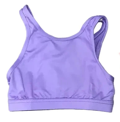 High Neck Bra Top Vibrant Violet front view