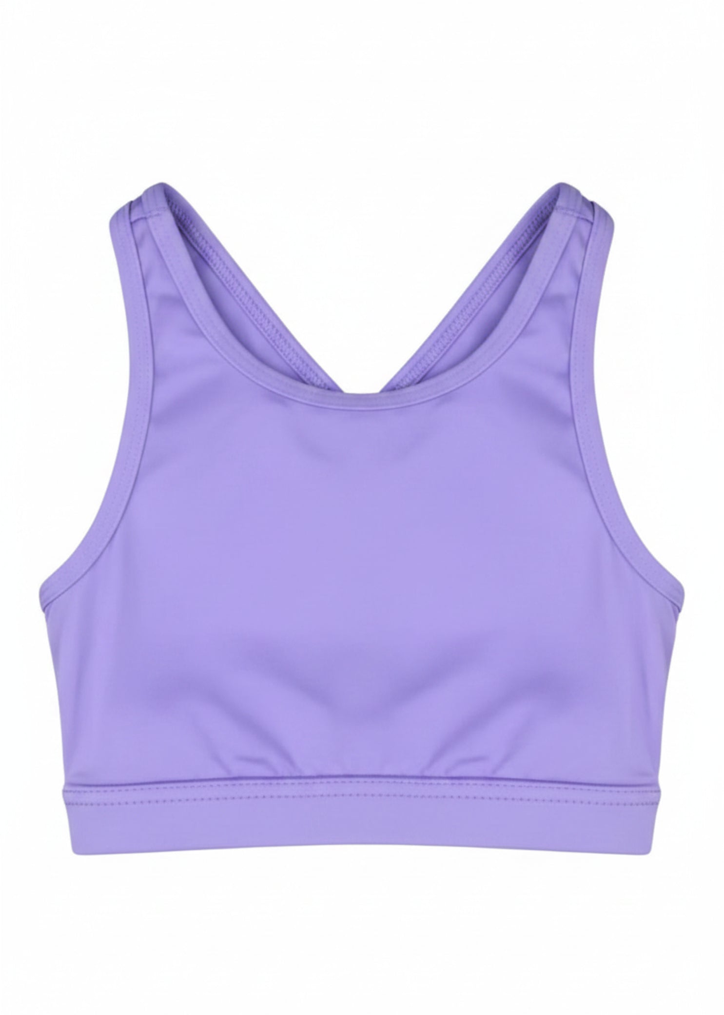High Neck Bra Top Vibrant Violet front view