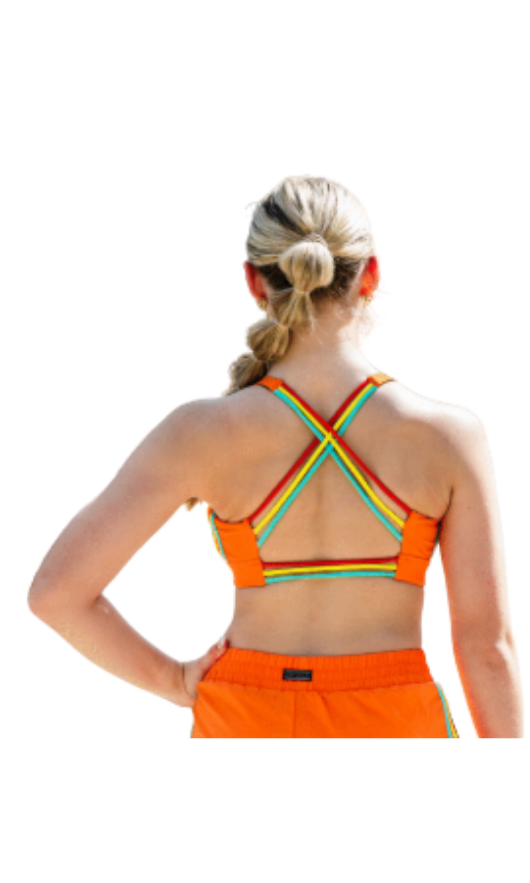 Lily Top orange tiger/multi back view