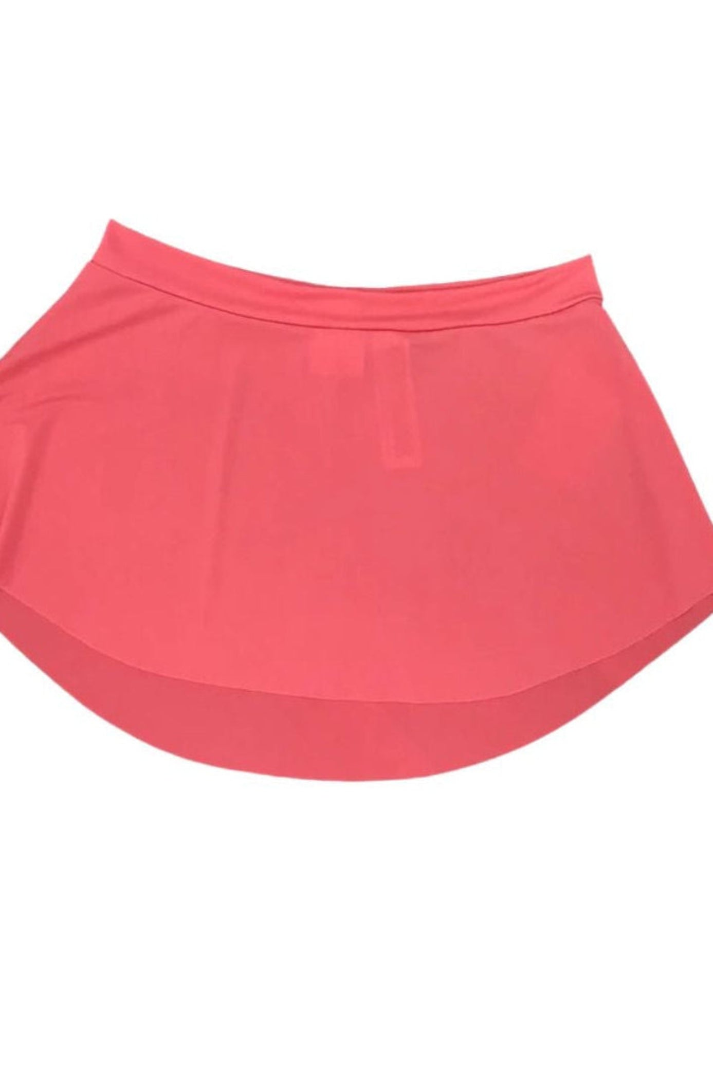 Curved Pull On Skirt Coral front view