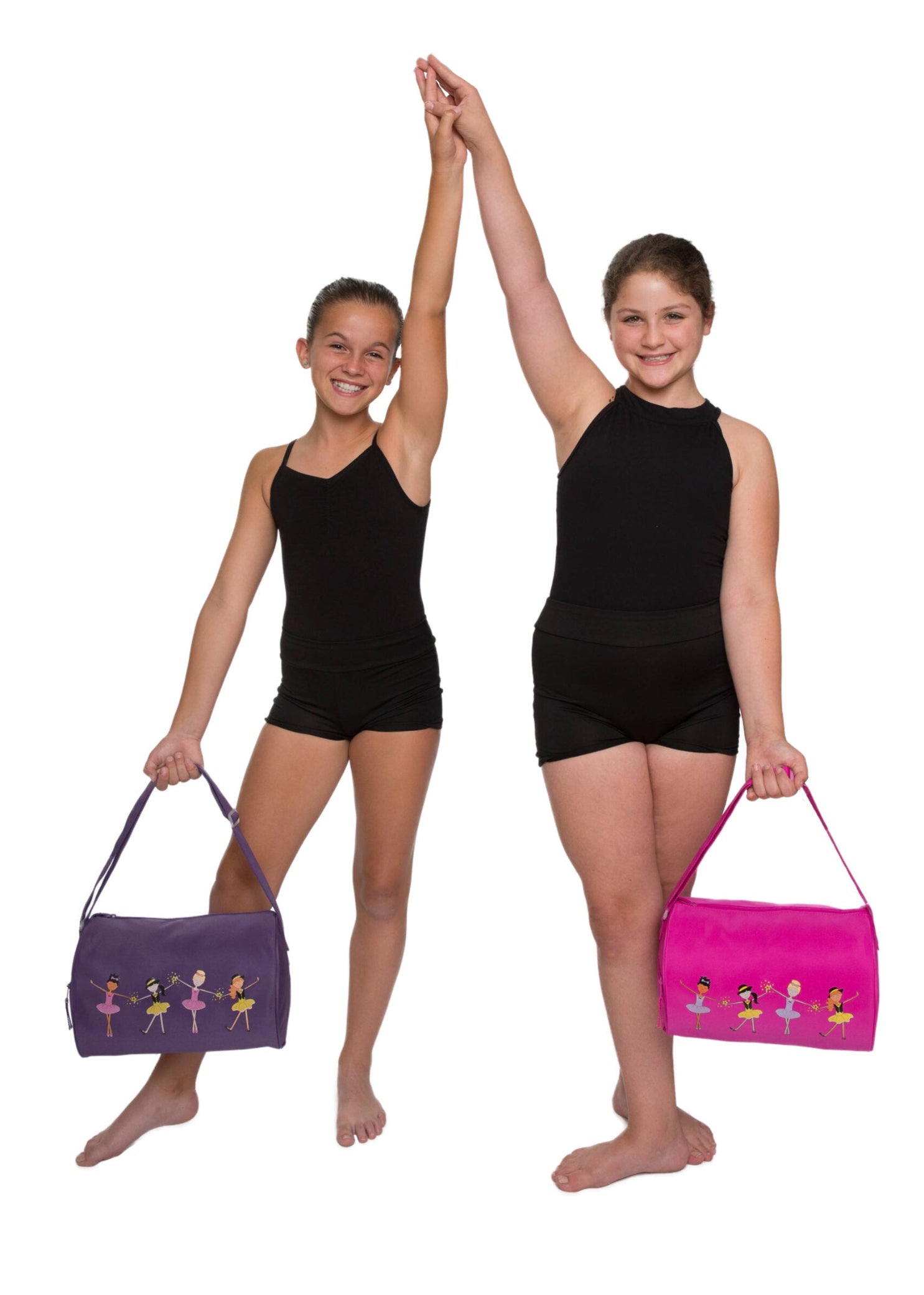 My Gals Duffel pink and purple lifestyle view