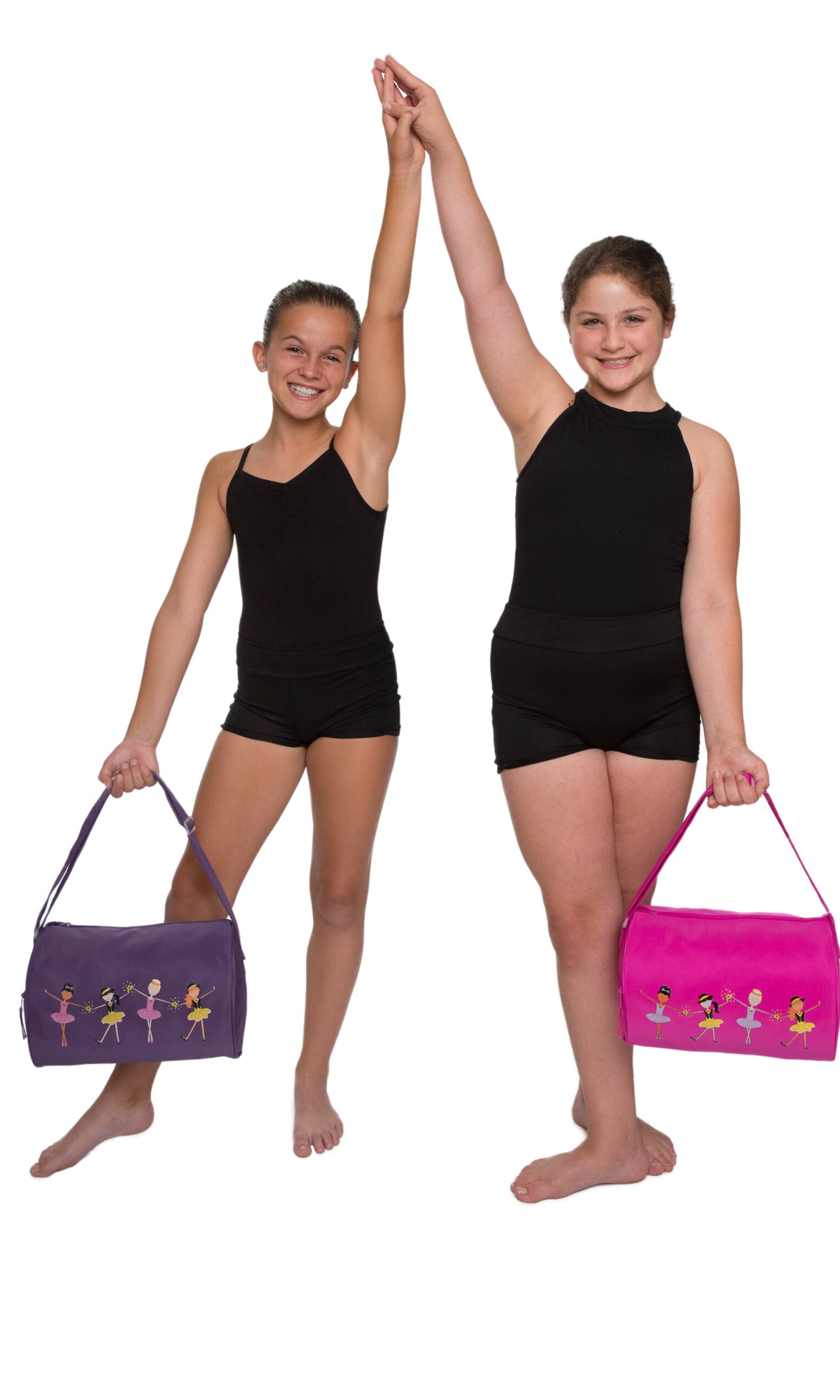 My Gals Duffel pink and purple lifestyle view