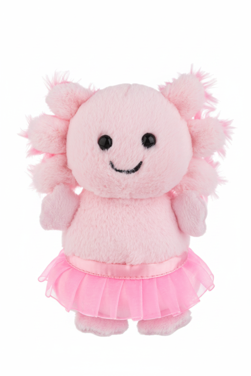 5" Axolotl Ballerina Pink front view