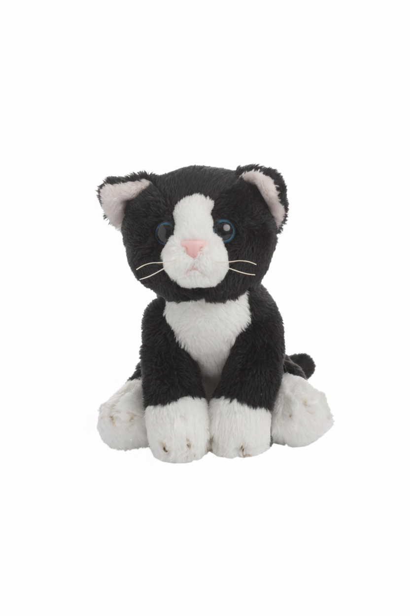 5" Heritage Mini Cat Black White front view