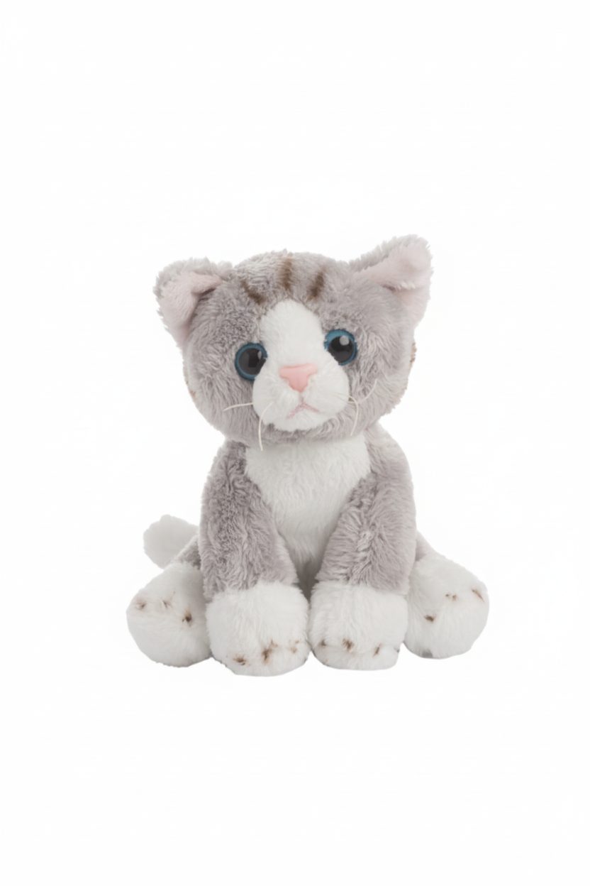 5" Heritage Mini Cat Gray White front view