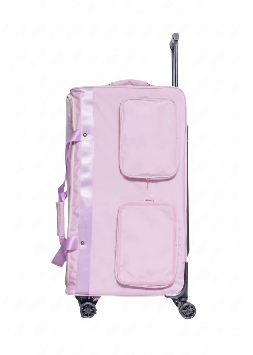 Medium Duffel with Built In Rack Pink side view