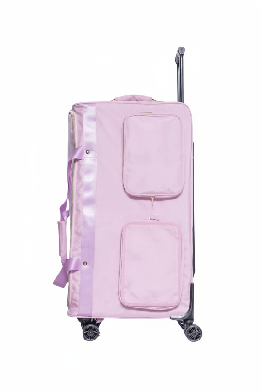 Medium Duffel with Built In Rack Pink side view