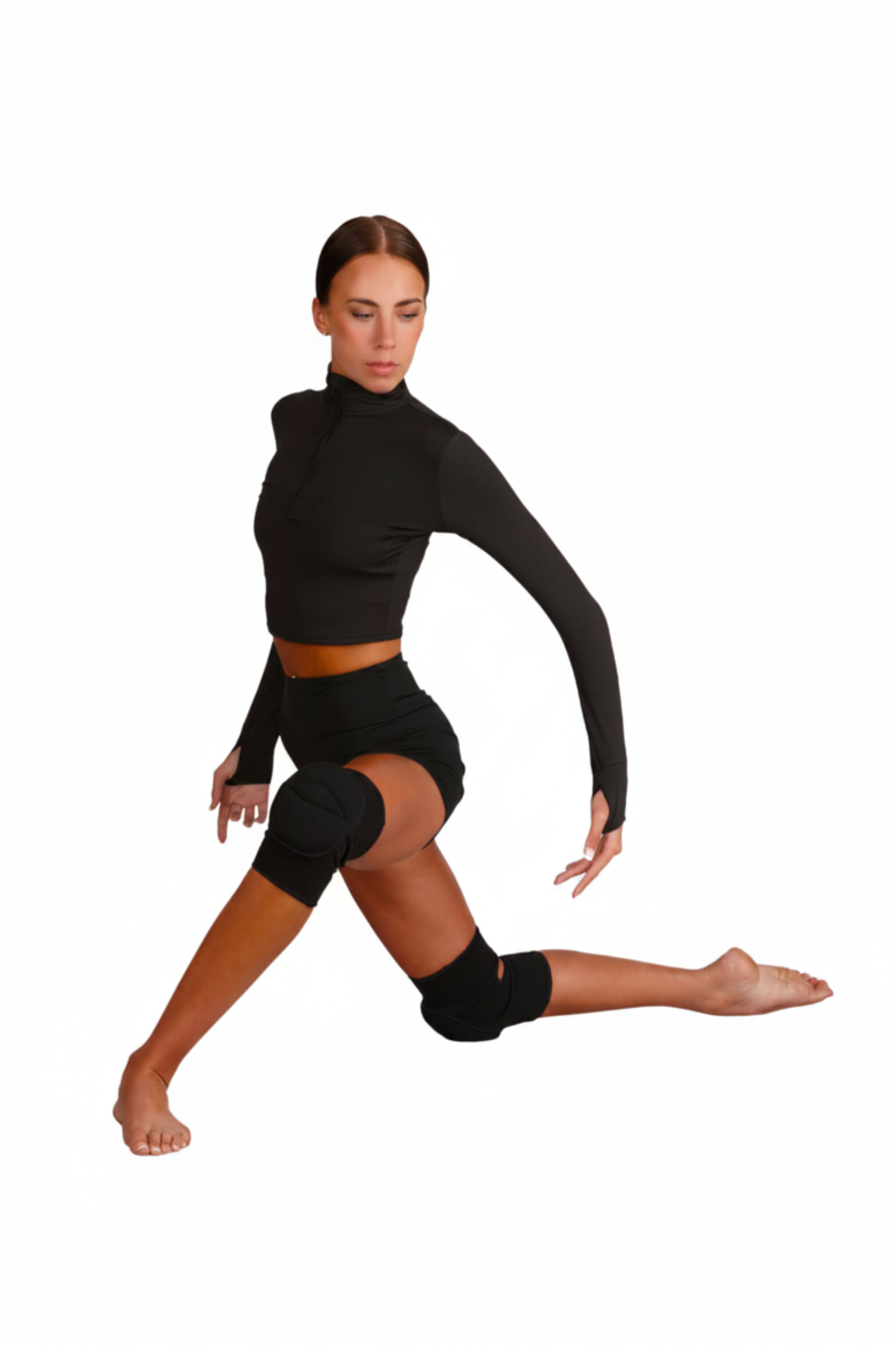 Knee Pads – SHDKNP black color variant in-use