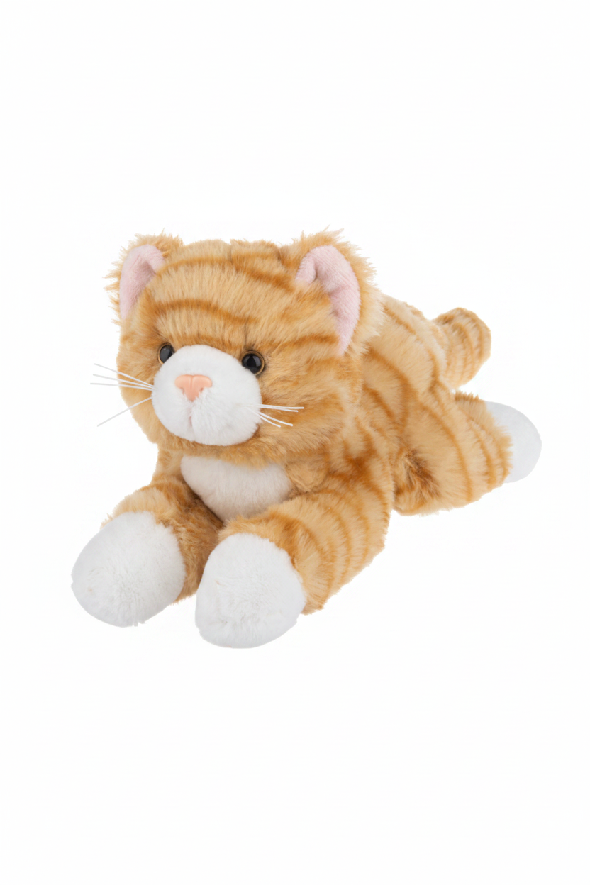 8" Nuzzles Cat Tan front view