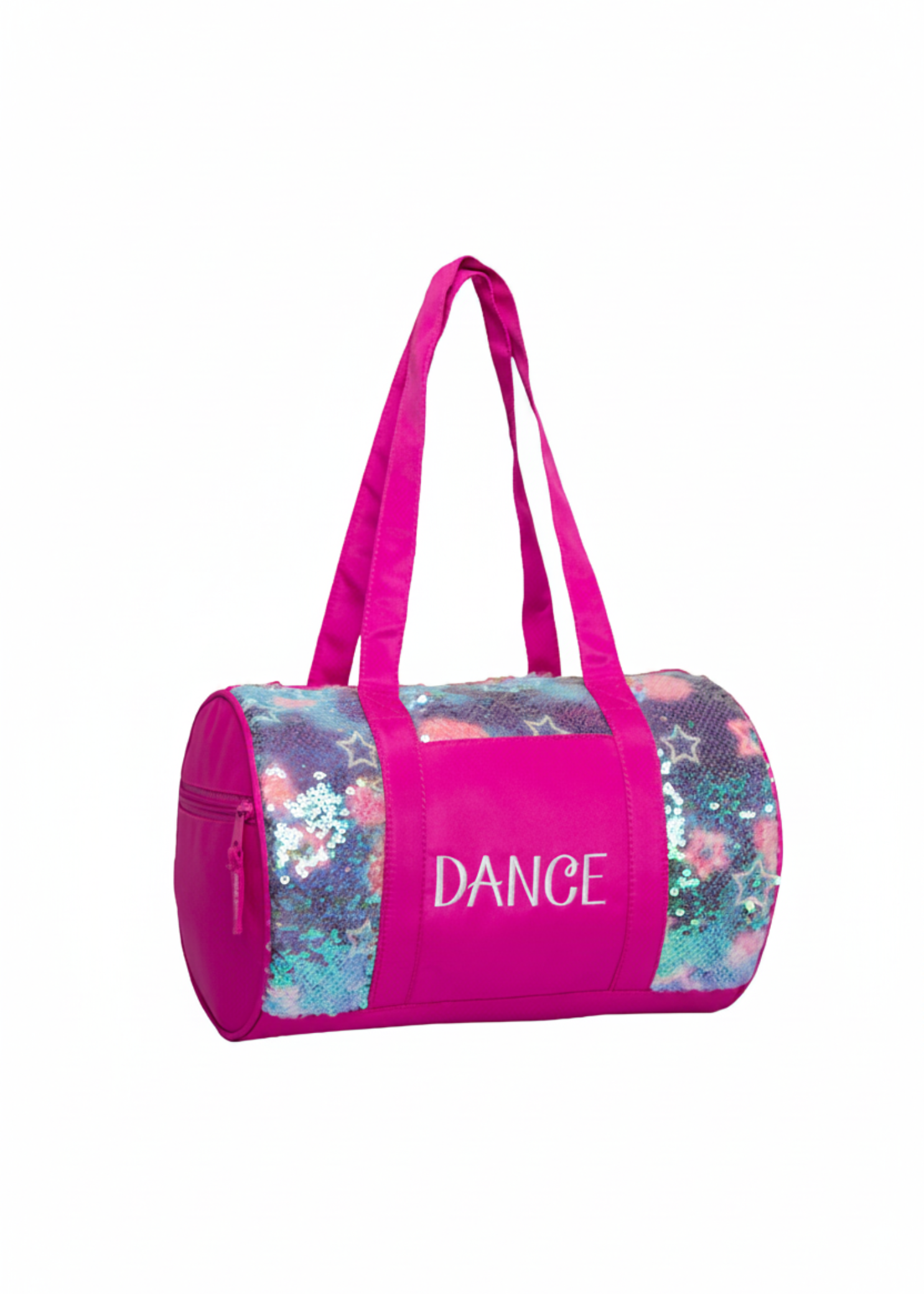 Comets & Stars Duffel Pink front view