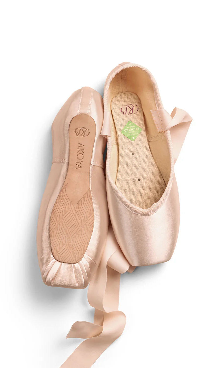 Akoya Pointe Shoe top and bottom view