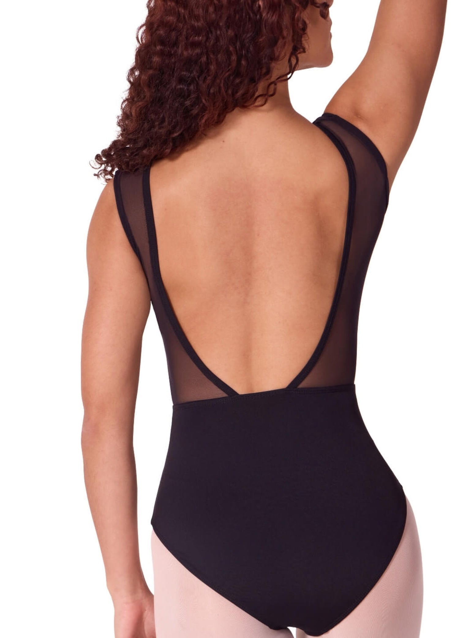Asymmetrical Leotard Black back view
