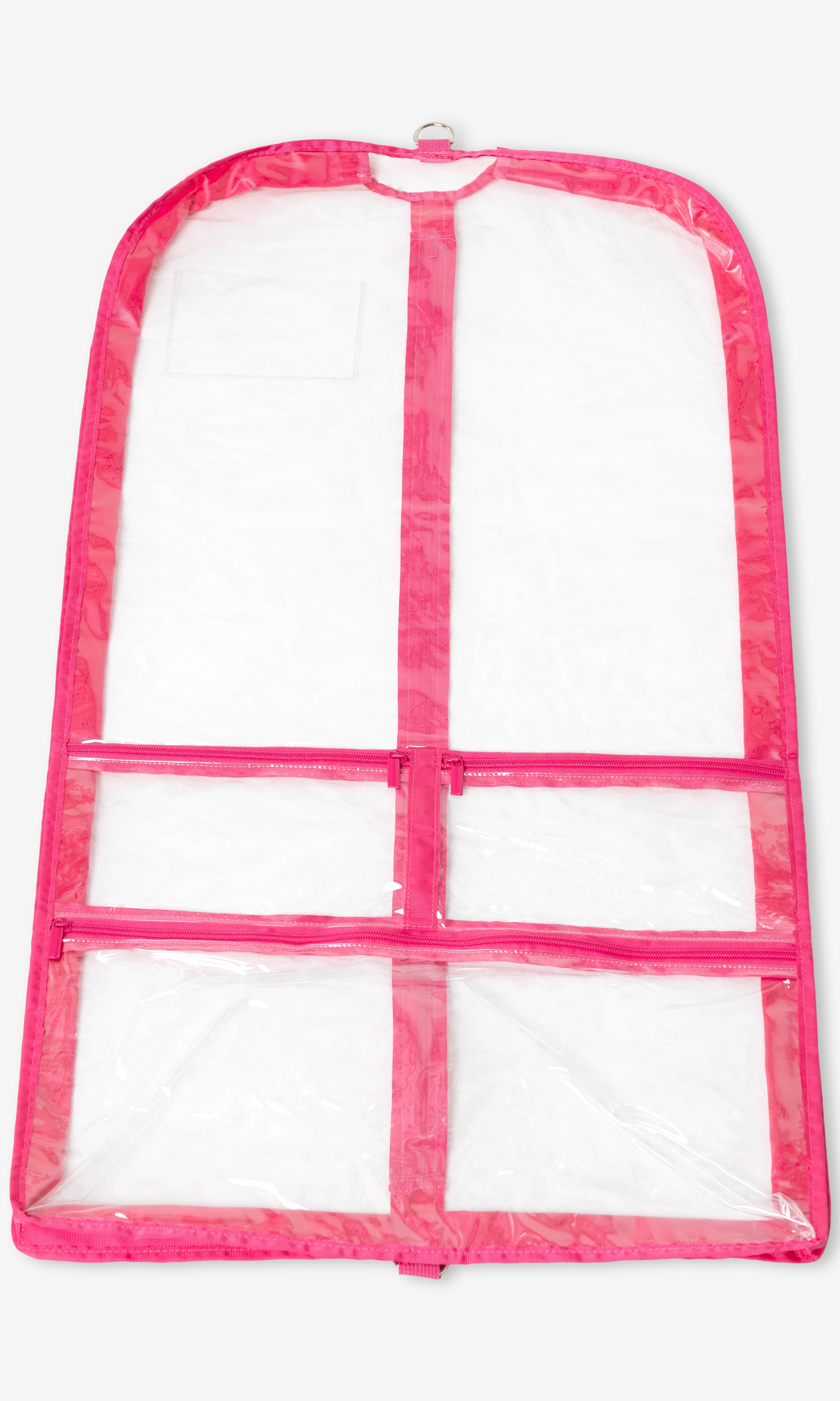 Clear Garment Bag - B305 hot pink