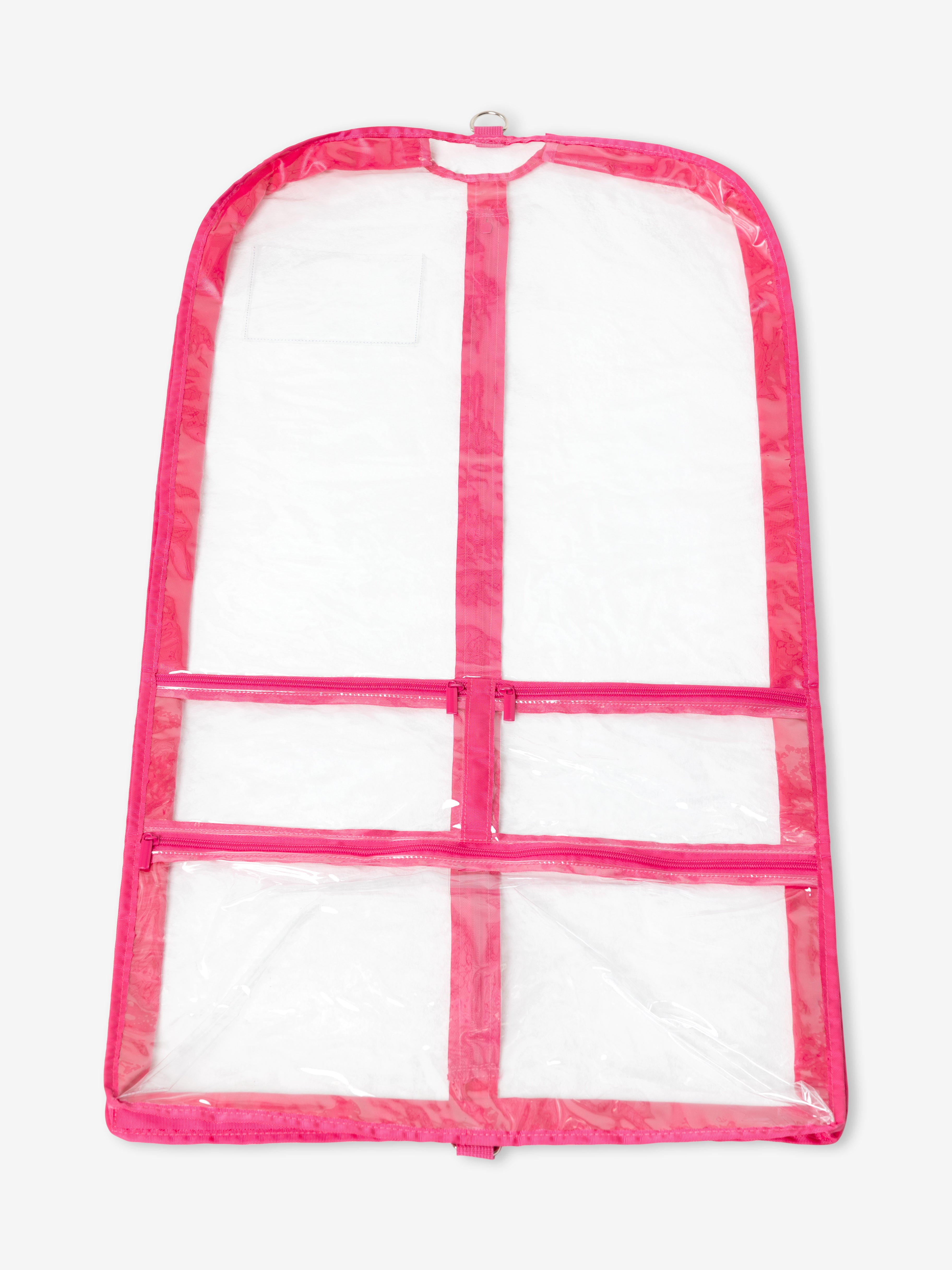 Clear Garment Bag - B305 hot pink