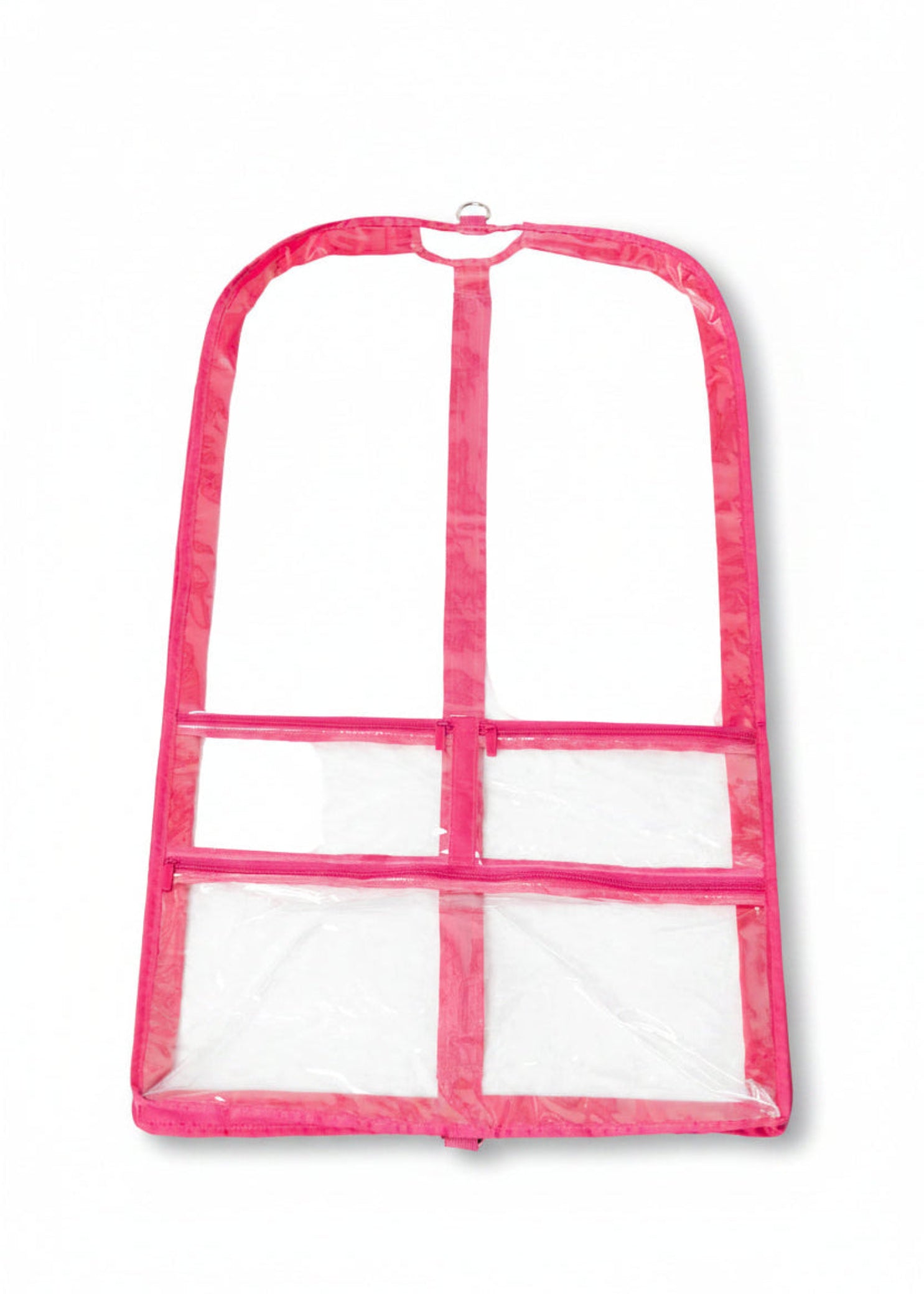 Clear Garment Bag - B305 hot pink