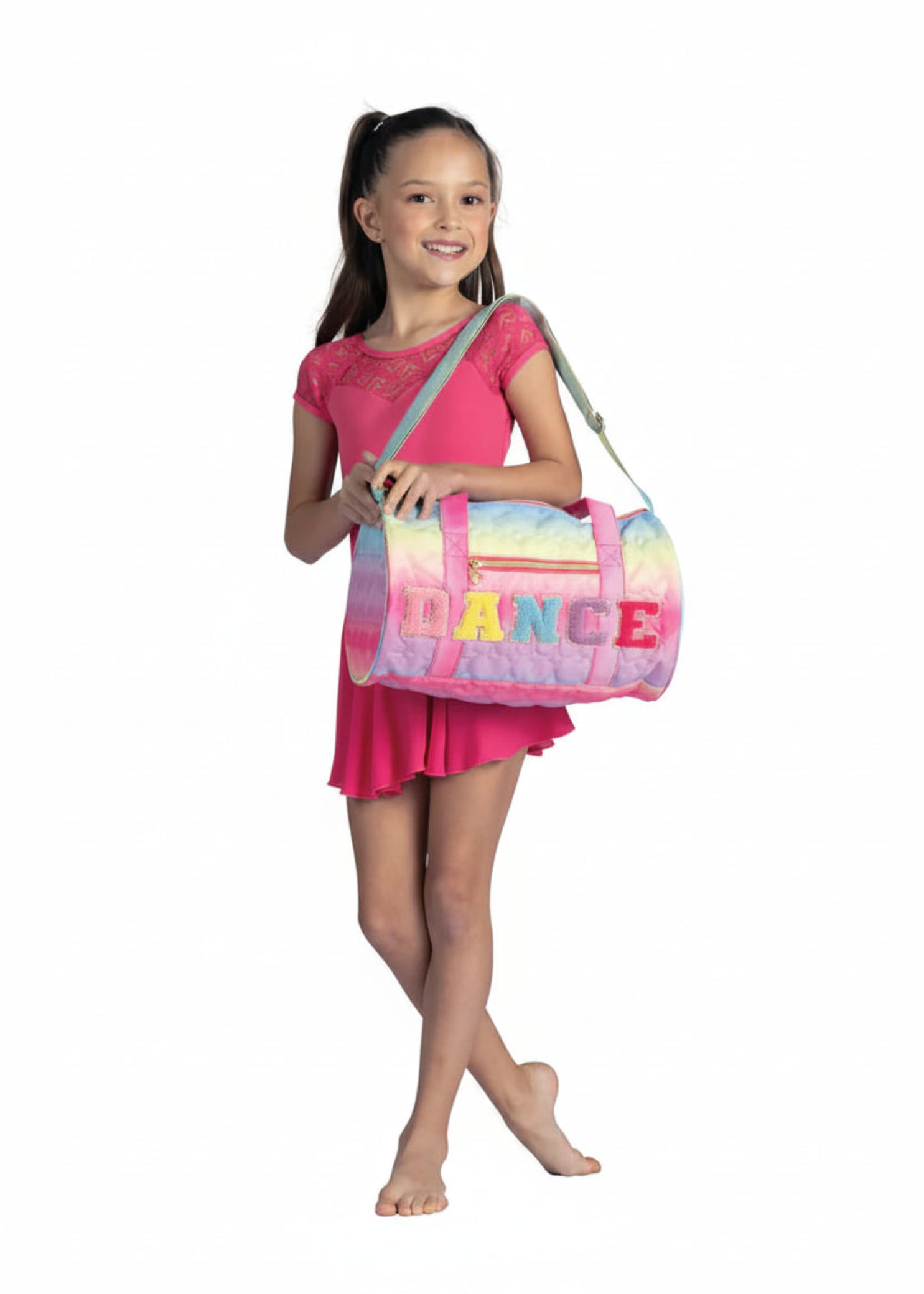 Rainbow Hearts Duffel Multicolor lifestyle view